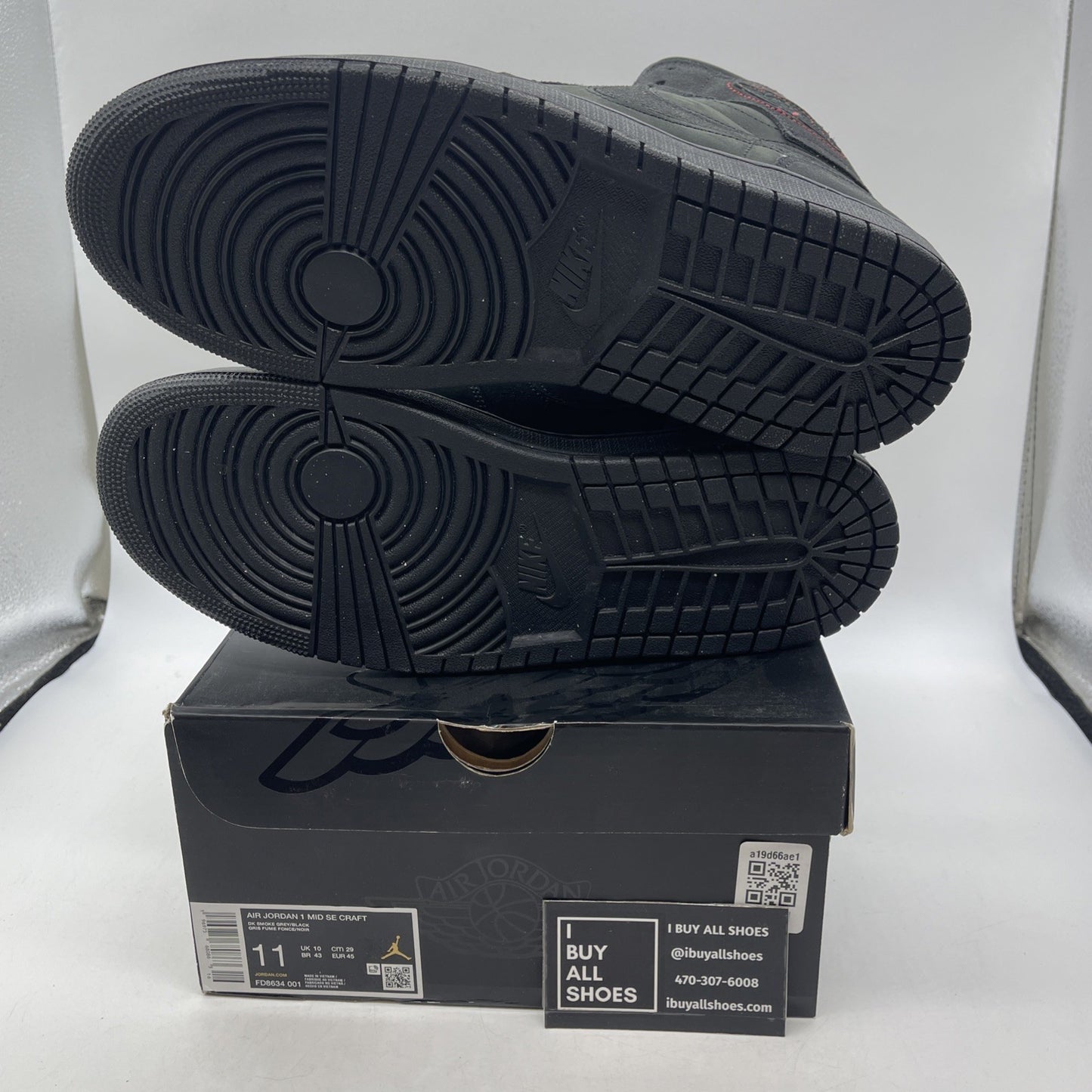 Size 11 - Air Jordan 1 SE Craft Mid Dark Smoke Red (FD8634-001)