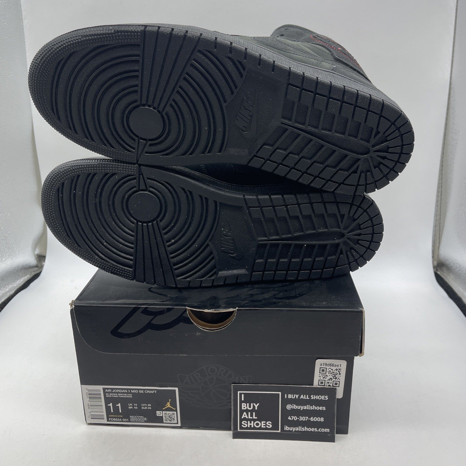 Size 11 - Air Jordan 1 SE Craft Mid Dark Smoke Red (FD8634-001)