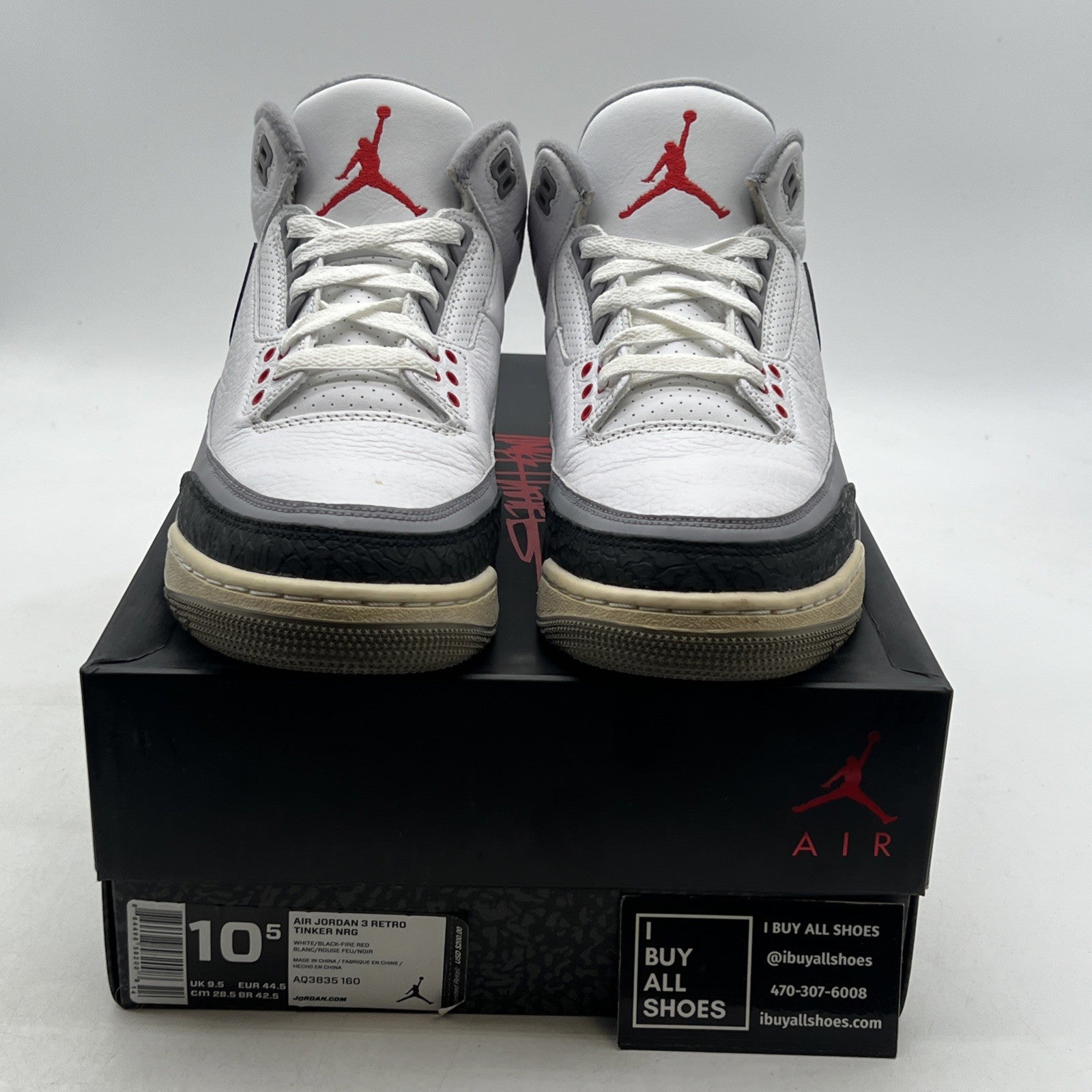 Size 10.5 - Air Jordan 3 Retro NRG Tinker 2018 (AQ3835-160)