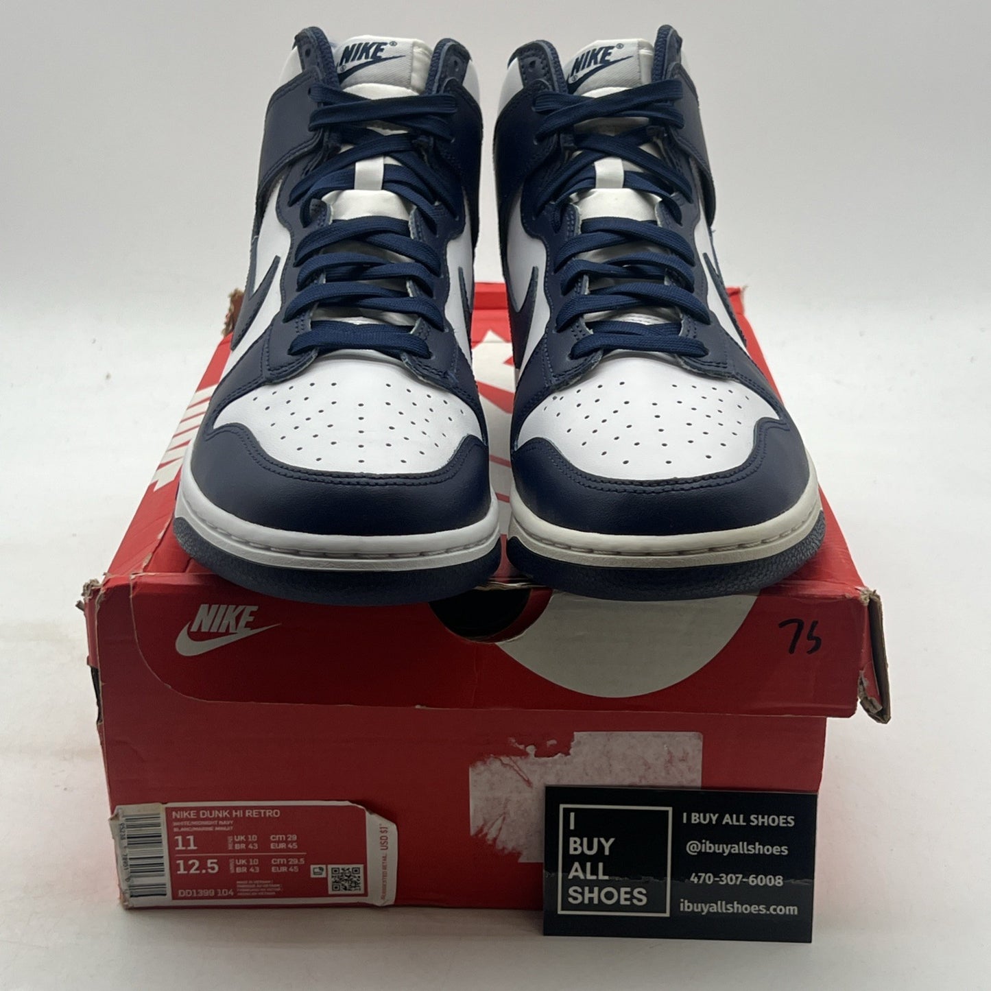Size 11 - Nike Dunk High Midnight Navy (DD1399-104)