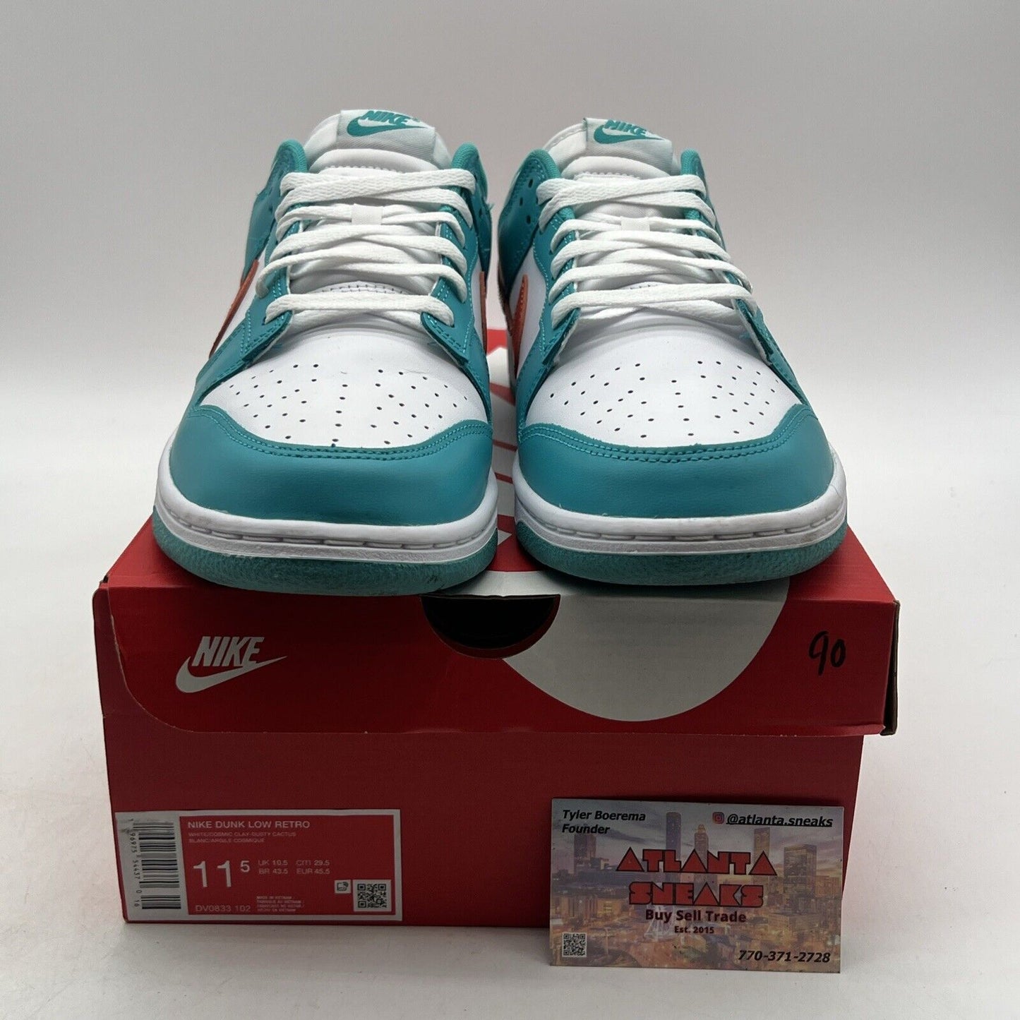 Size 11.5 - Nike Dunk Low Miami Dolphins (DV0833-102)