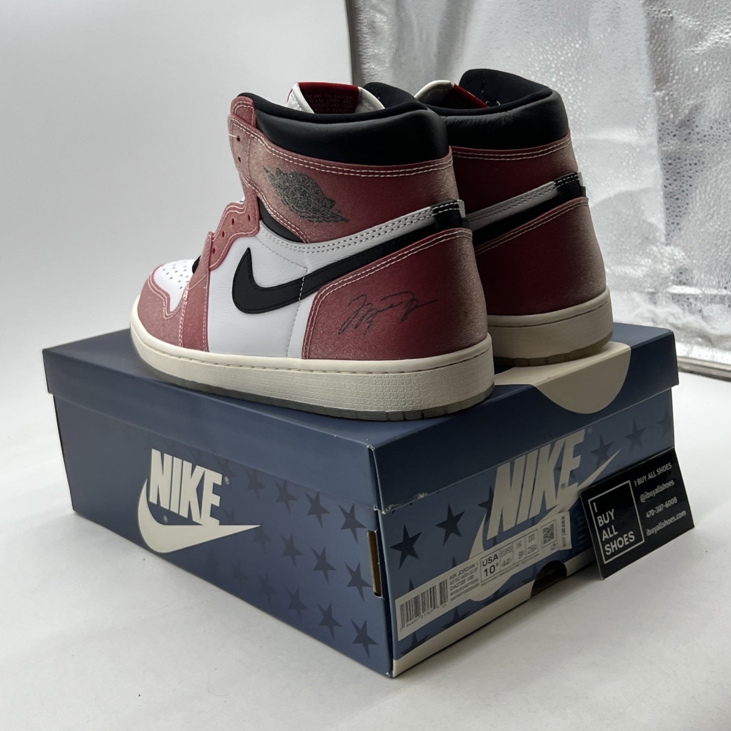Size 10.5 -Air Jordan 1 Retro High OG SP x Trophy Room Chicago 2020 (DA2728-100)
