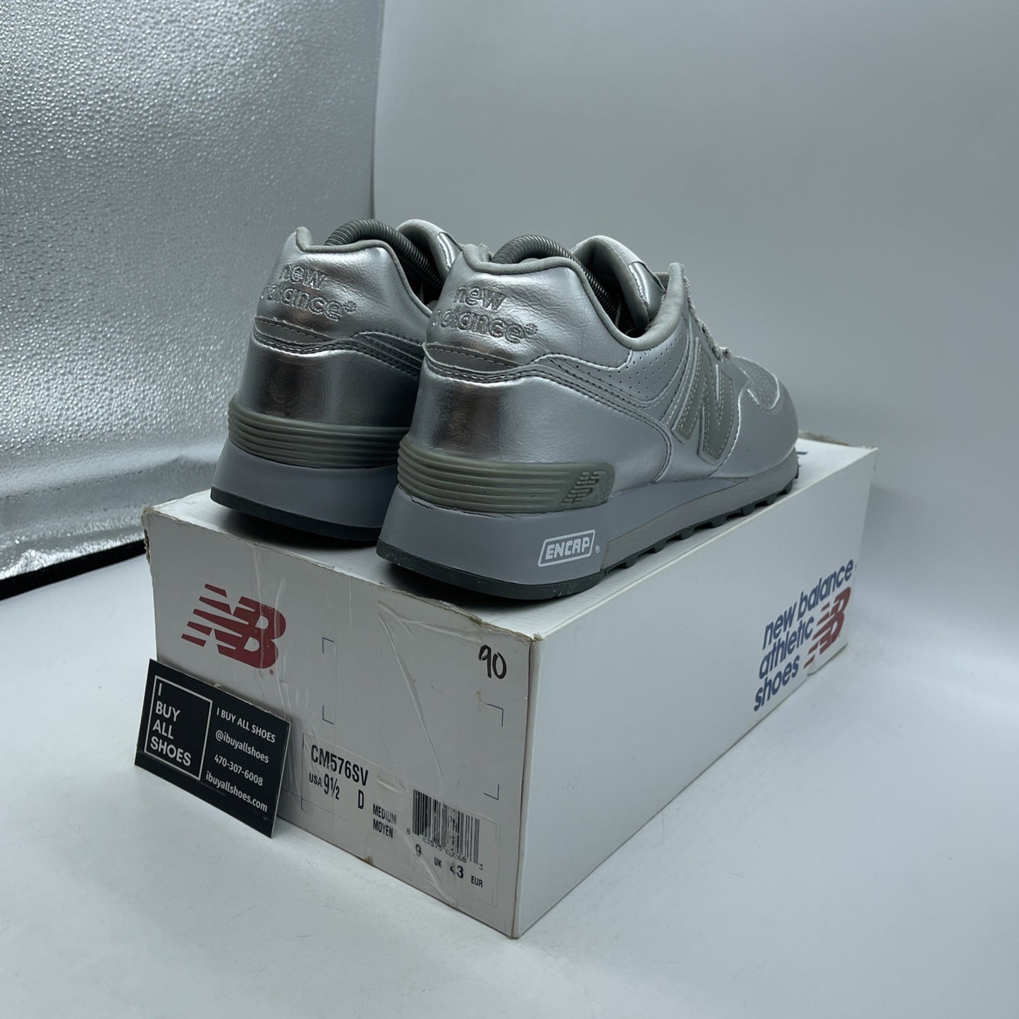 Size 9.5 - New Balance 576 Silver Leather (CM576SV)