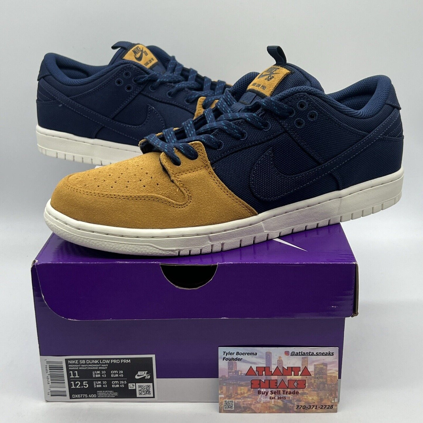 Size 11 - Nike SB Dunk Low Navy Desert Ochre Brand New Og All