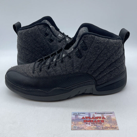 Size 10.5 - Air Jordan 12 Retro Wool Black Grey (852627-003)