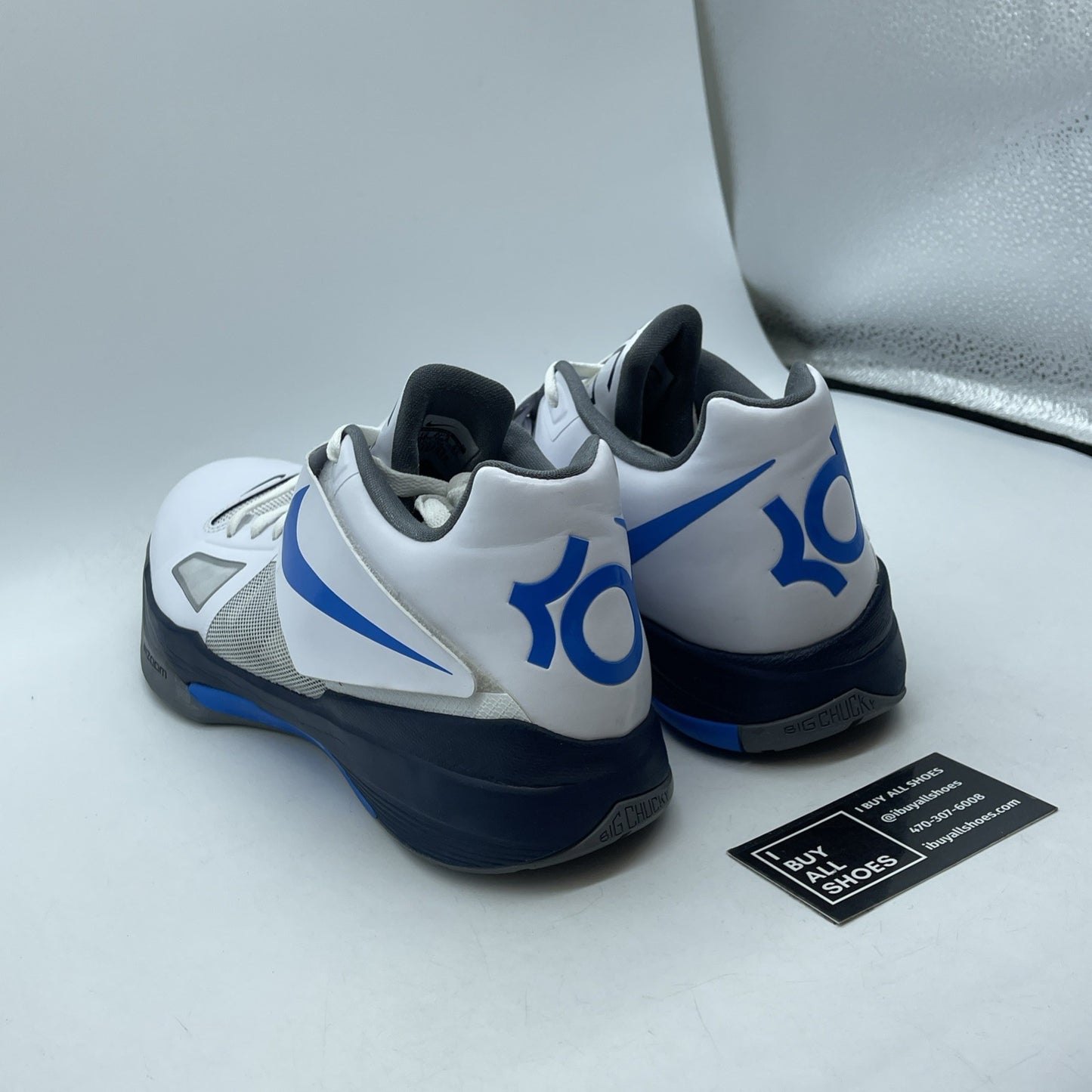 Size 13 - Nike Zoom KD 4 White Photo Blue Grey Leather (473679-100)