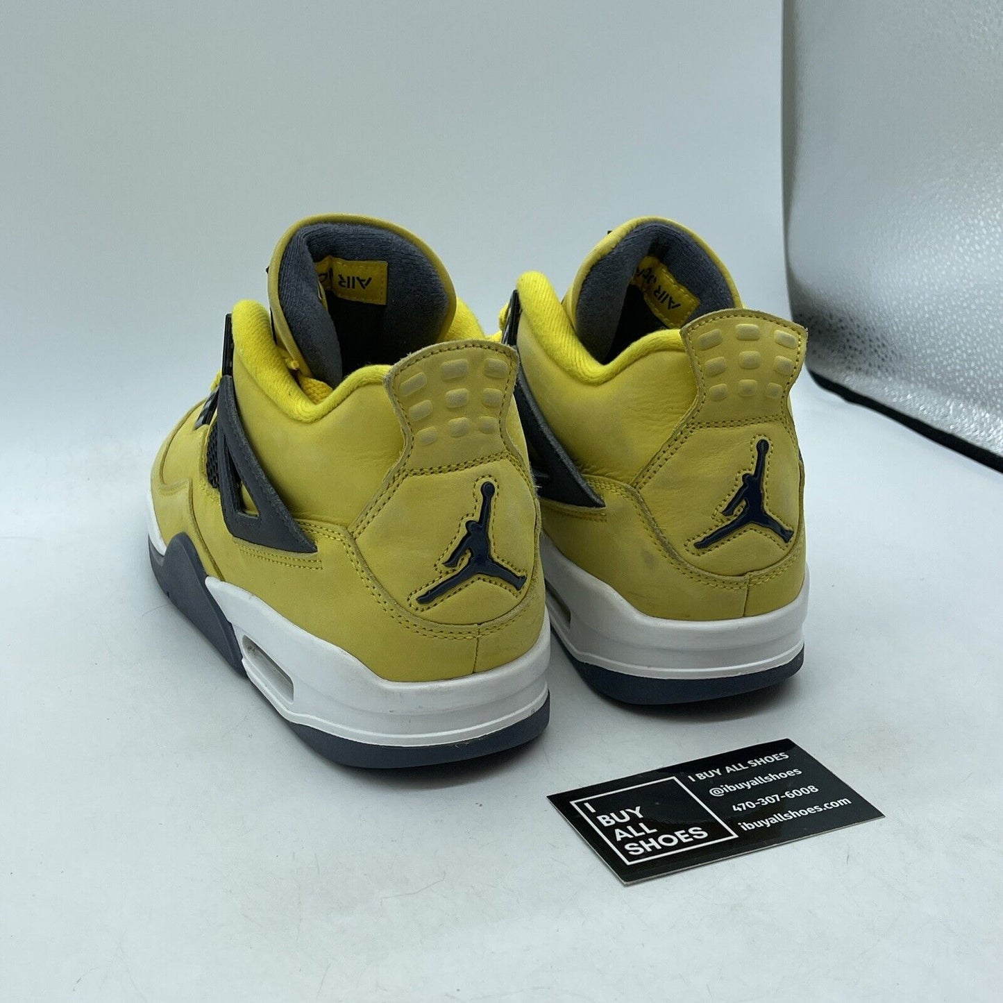 Size 8.5 - Jordan 4 Retro Mid Lightning Yellow Grey White Suede (CT8527-700)