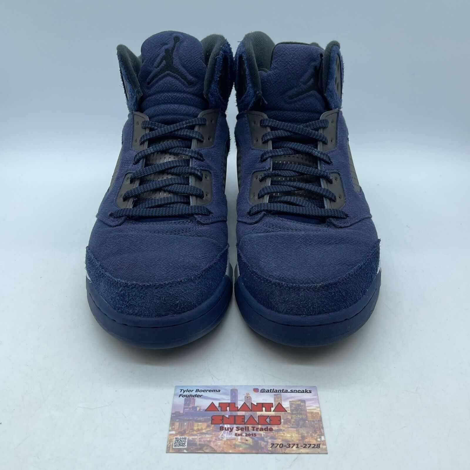 Size 11.5 - Air Jordan 5 Retro SE Midnight Navy Grey Suede Leather (FD6812-400)