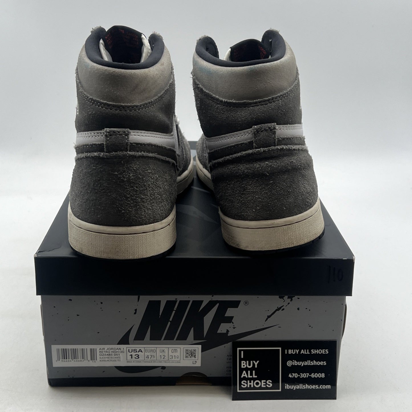 Size 13 - Air Jordan 1 Retro OG High Washed Black (DZ5485-051)