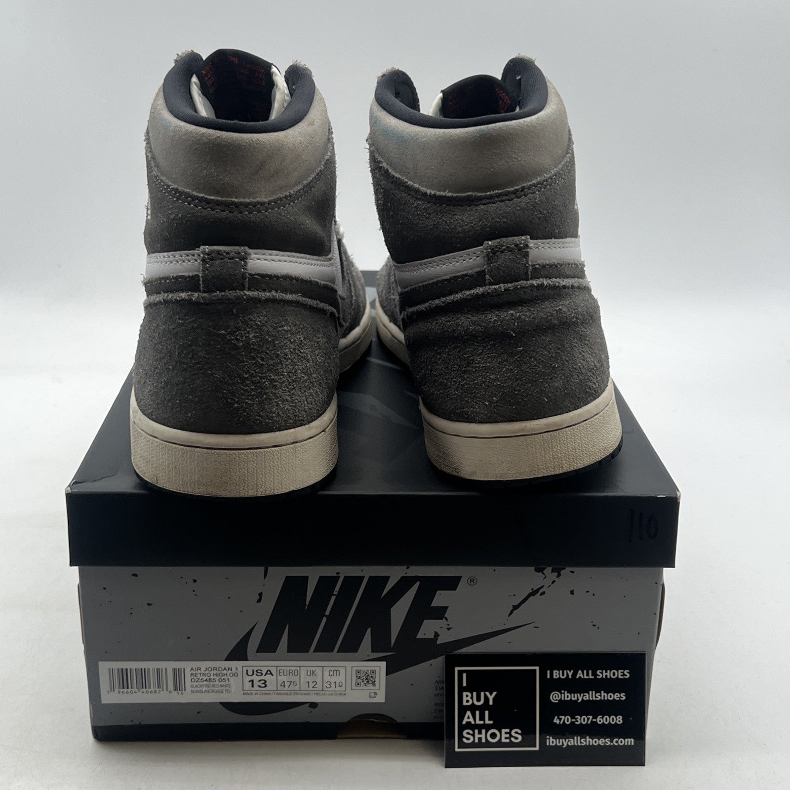 Size 13 - Air Jordan 1 Retro OG High Washed Black (DZ5485-051)