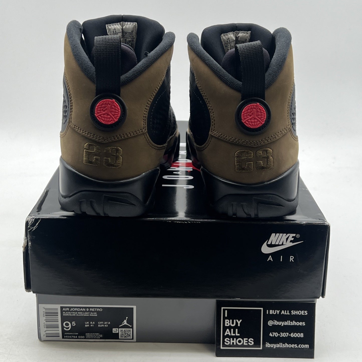 Size 9.5 - Air Jordan 9 Retro 2024 Olive (HV4794-030)