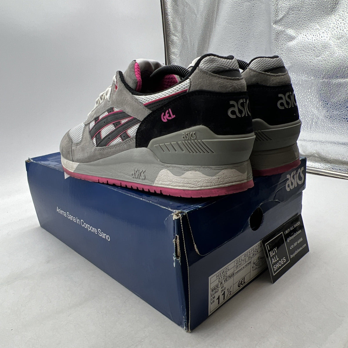 Size 11.5 - Asics Gel Respector Grey Pink (H5W2L-0190)