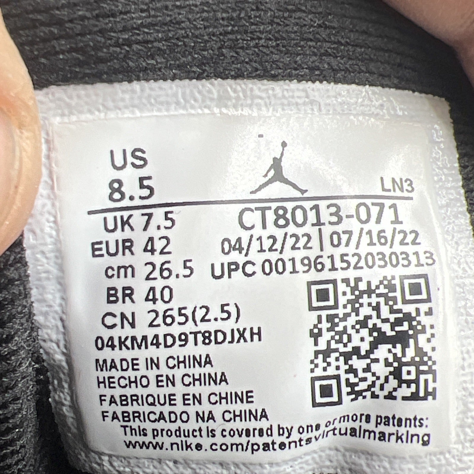 Size 8.5 - Air Jordan 12 Retro Mid Black Taxi (CT8013-071)