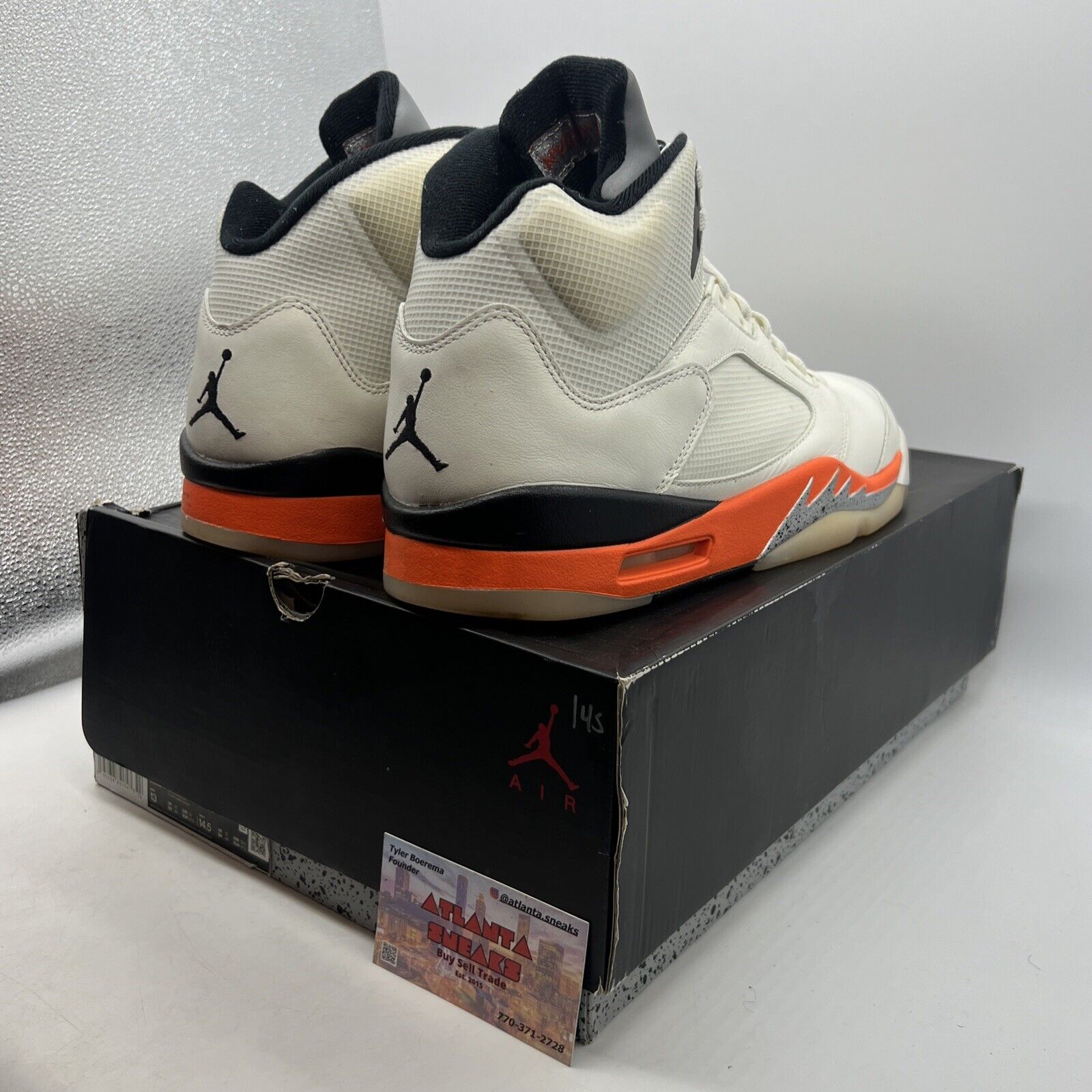 Size 13 - Jordan 5 Shattered Backboard White Orange Black (DC1060-100)