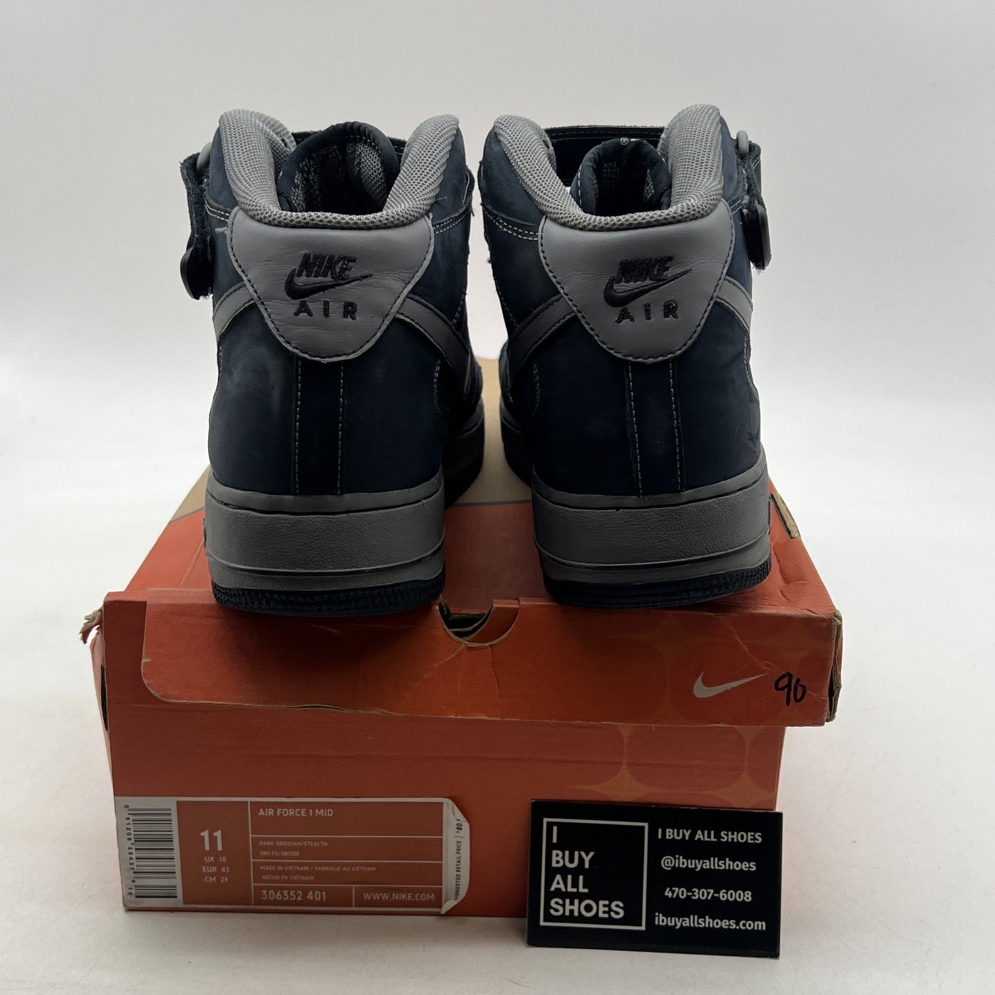 Size 11 - Nike Air Force 1 Mid Blue (306352-401)