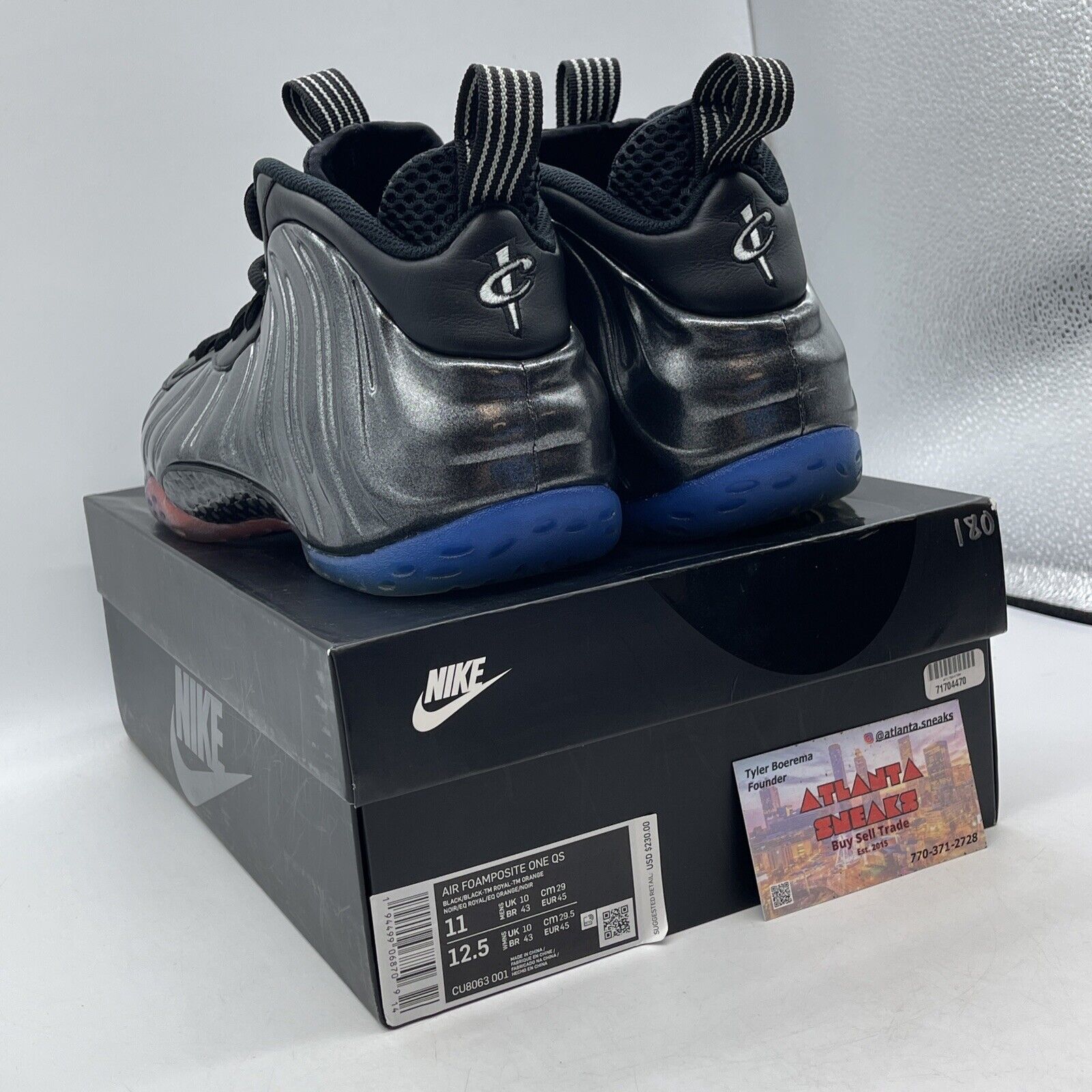 Size 11 - Nike Air Foamposite One QS Gradient Soles Grey Leather (CU8063-001)