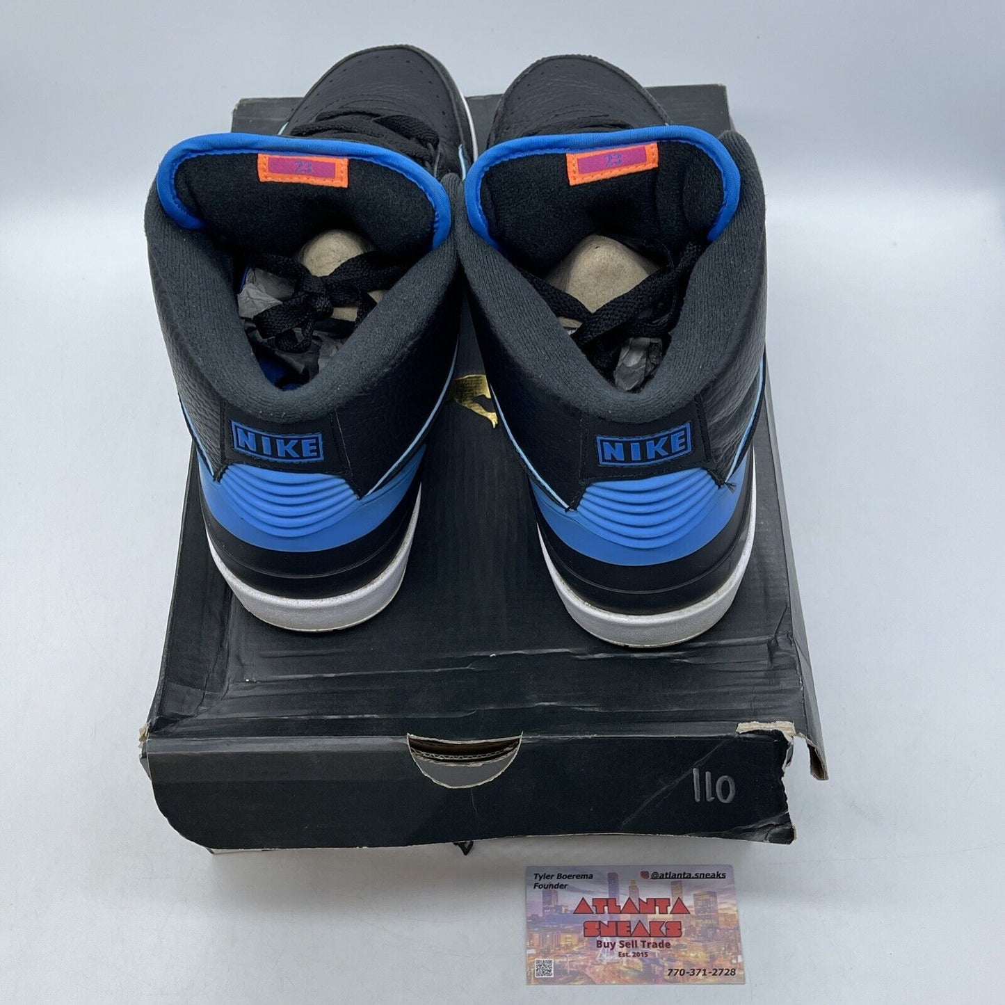 Size 8.5 - Air Jordan 2 Retro Radio Raheem Black Blue White (834274-014)