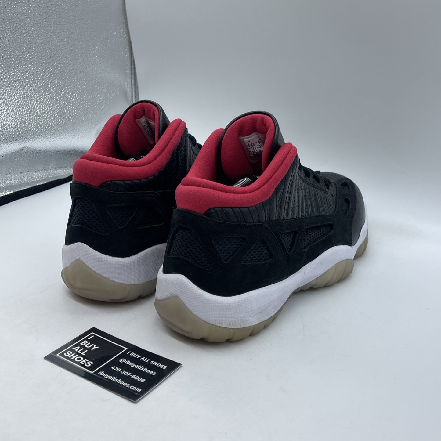 Size 11.5 - Air Jordan 11 Retro IE 2021 Low Bred Black Suede (919712-023)