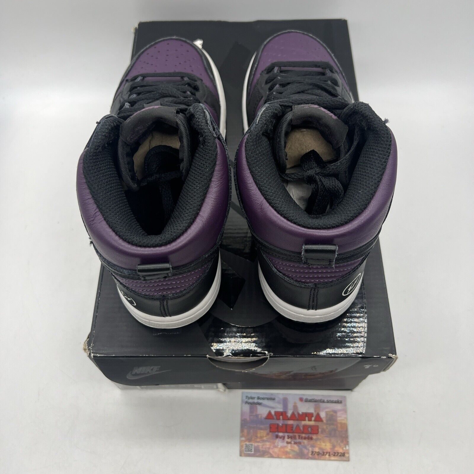 Size 4.5 - Nike Fragment Design x Dunk High Beijing Black White  (DJ0382-600)