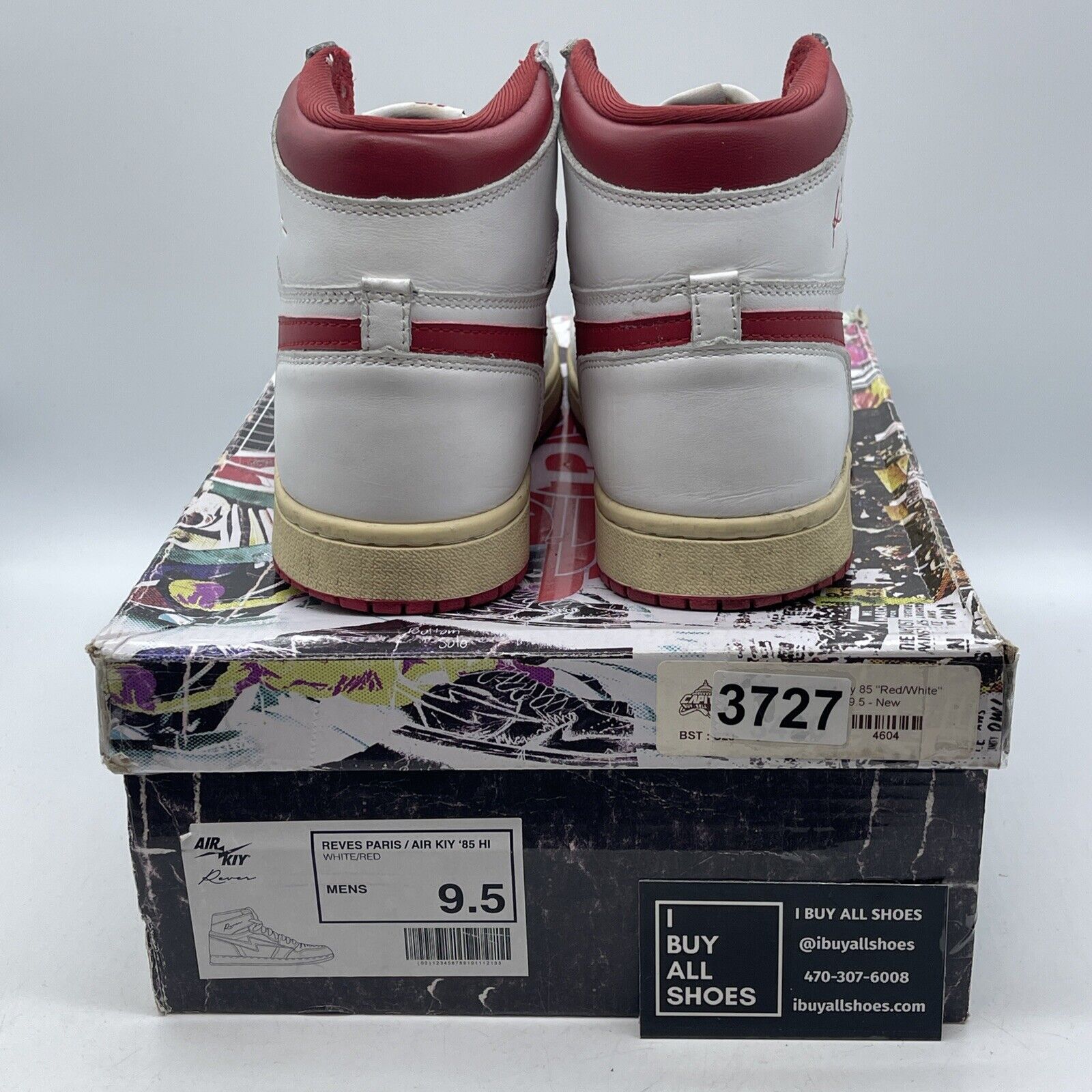 Size 9.5 -reeves paris air kiy Jordan 1 metallic red leather retro 1 of high 85