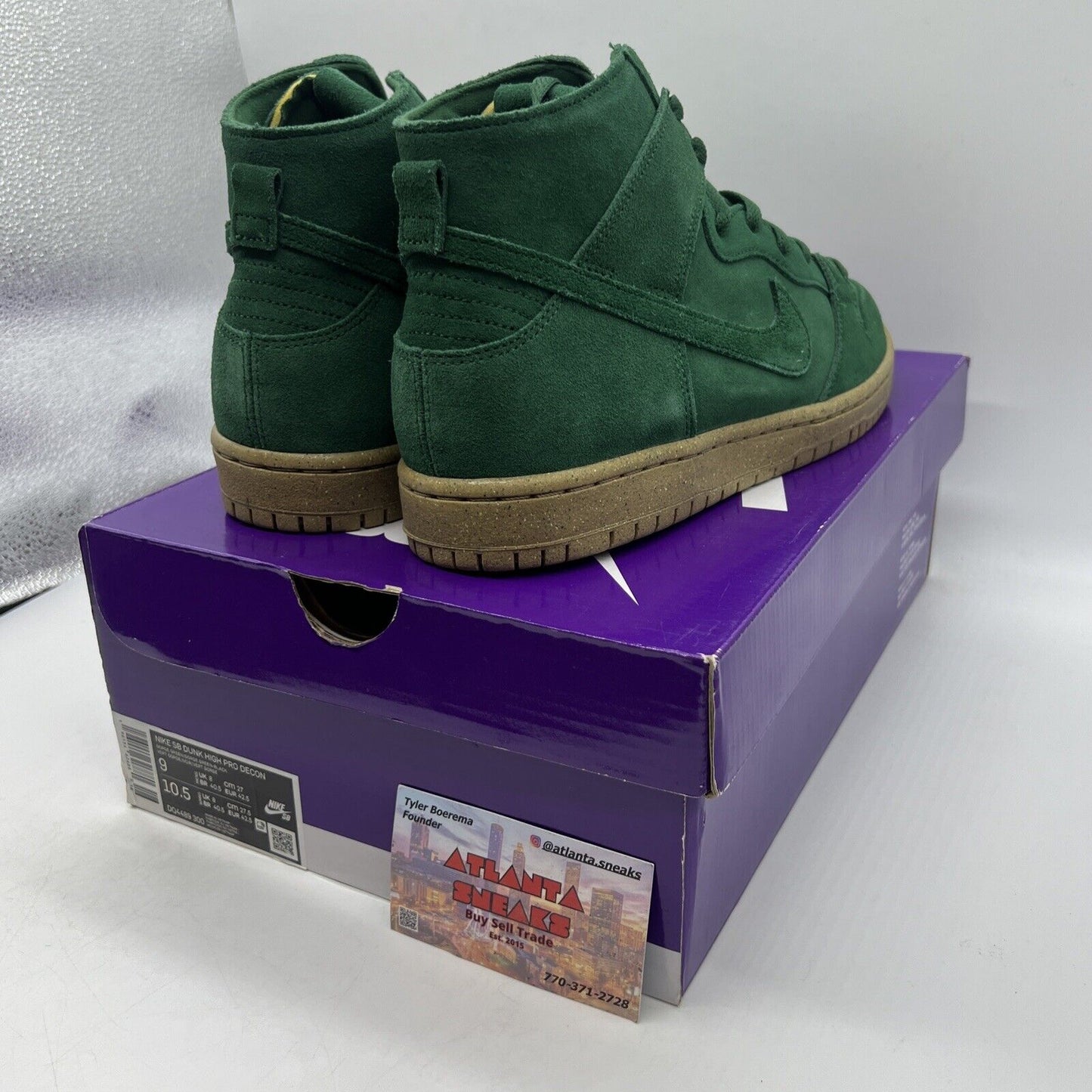 Size 9 - Nike Dunk High Pro Decon SB Gorge Green Brand New Og All