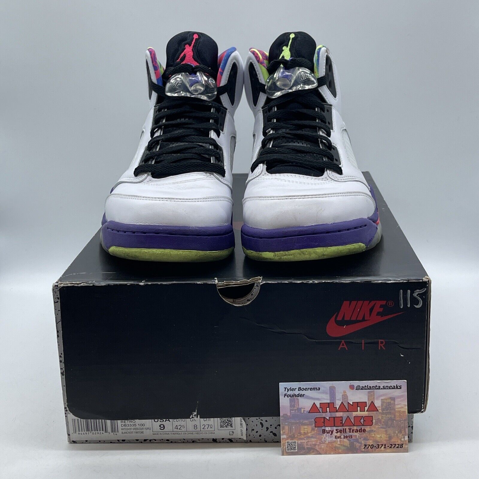 Size 9 - Jordan 5 Retro Alternate Bel-Air 2020 White Purple Pink (DB8335-100)