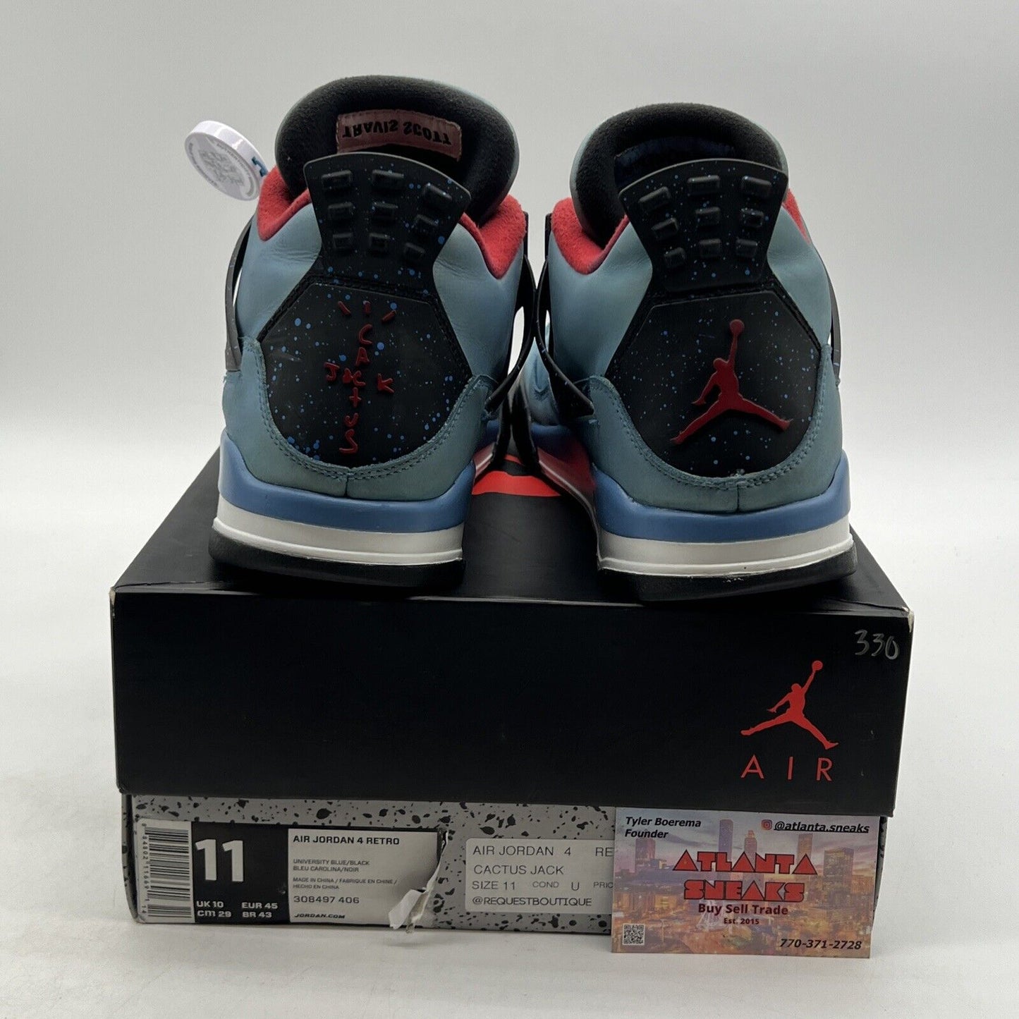 Size 11 - Jordan 4 Retro x Travis Scott Mid Cactus Jack (308497-406)