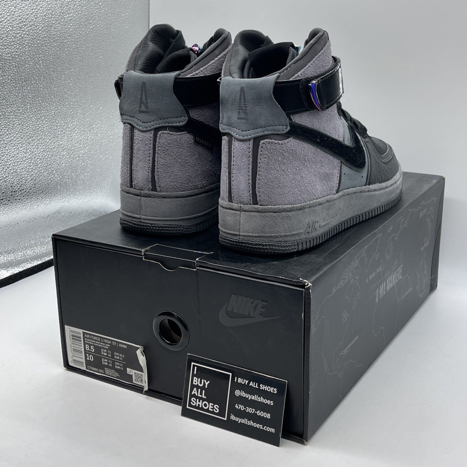 Size 8.5 - Nike A Ma Maniére x Air Force 1 High Hand Wash Cold (CT6665-001)