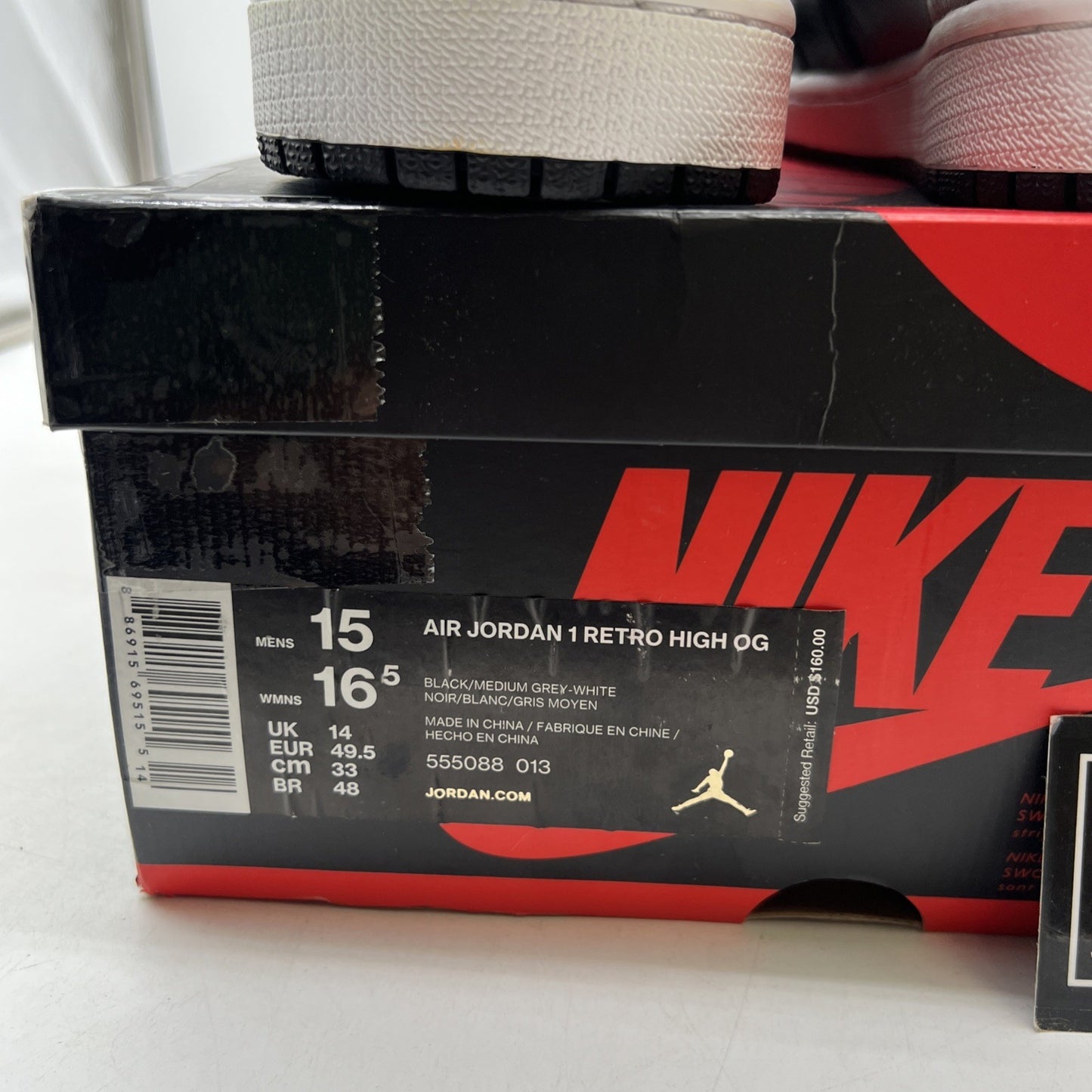 Size 15 - Air Jordan 1 Retro OG High Shadow (555088-013)