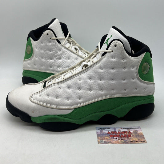 Size 13 - Jordan 13 Retro Lucky Green 2020 White Green Suede - (DB6537-113)