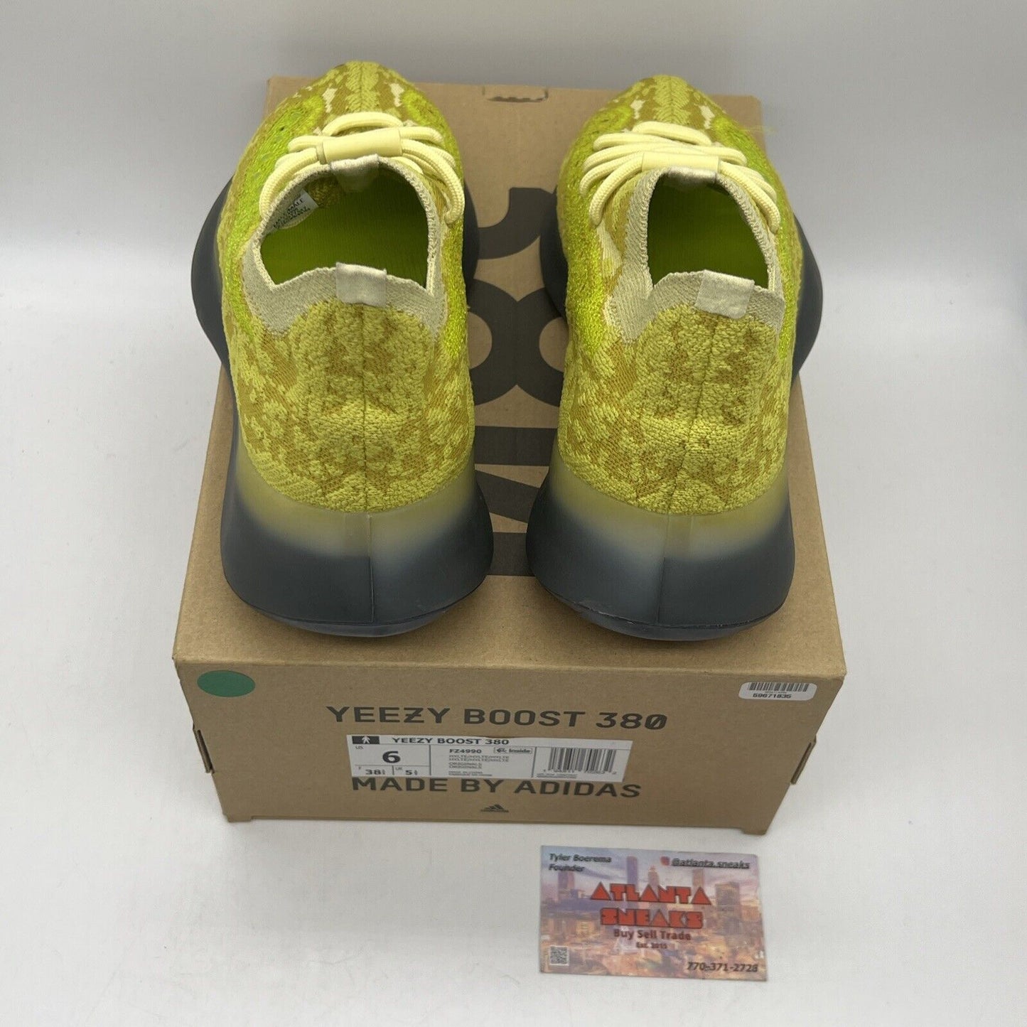 Size 6 - adidas Yeezy Boost 380 Hylte Yellow Icey (FZ4990)