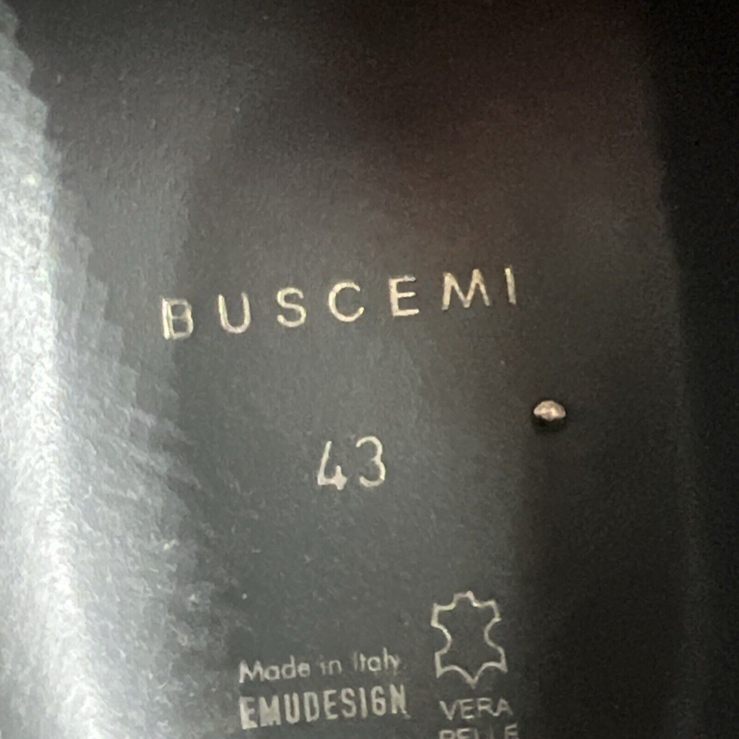 Size 10 - Buscemi Men's All Black Leather High-Top Sneakers
