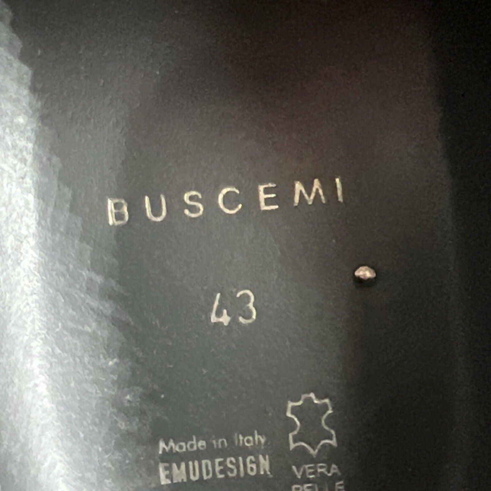 Size 10 - Buscemi Men's All Black Leather High-Top Sneakers