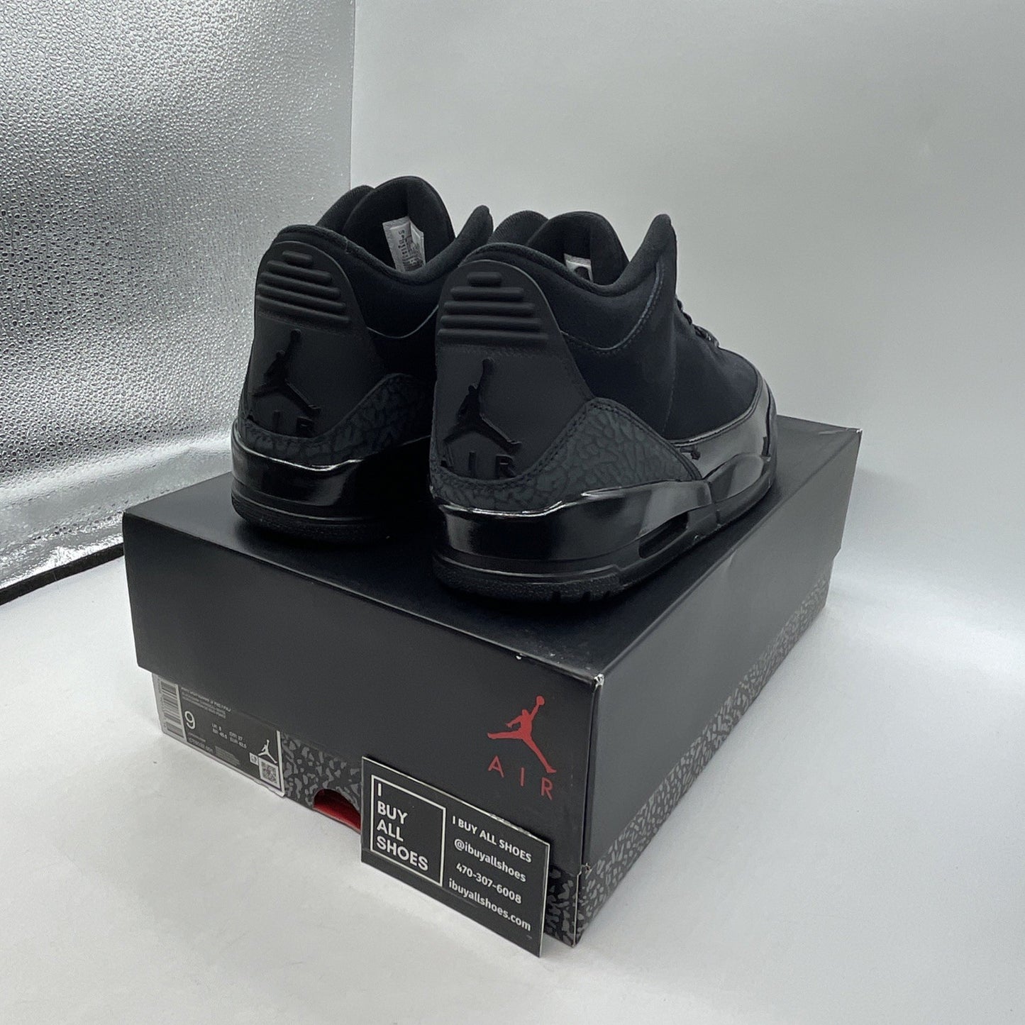 Size 9 - Air Jordan 3 Retro 2025 Black Cat (CT8532-001)