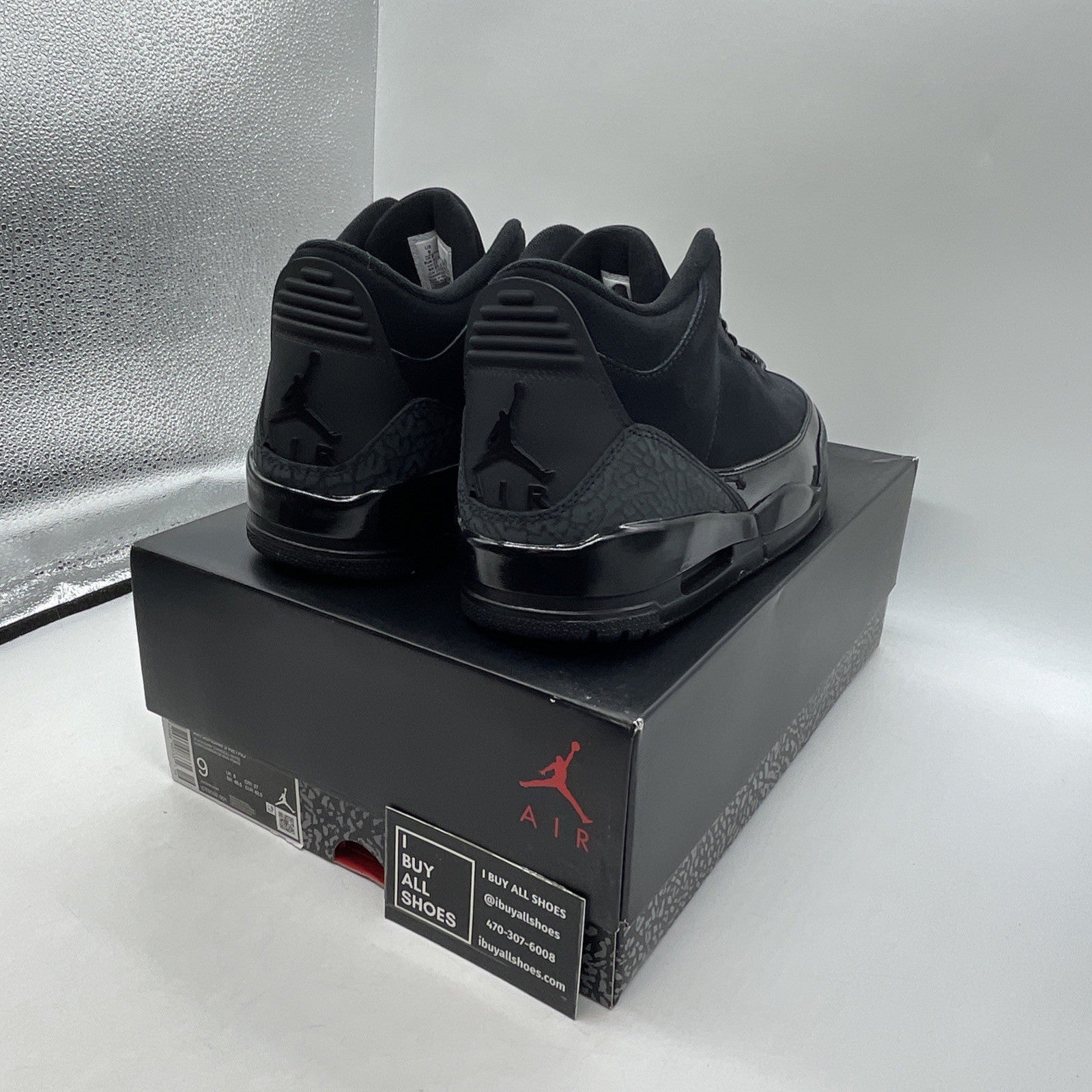 Size 9 - Air Jordan 3 Retro 2025 Black Cat (CT8532-001)