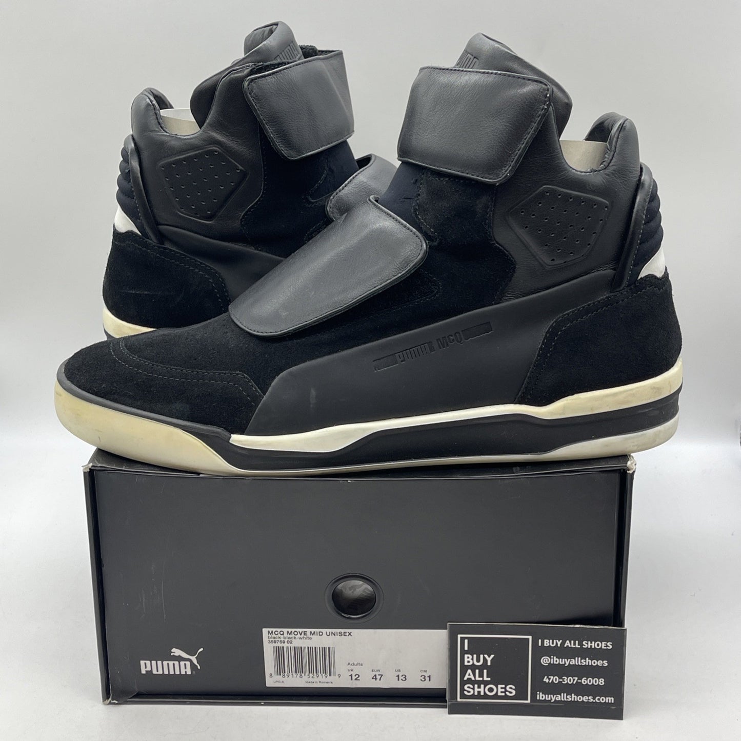 Size 13 - PUMA Move Mid x Alexander McQueen Black (359759-02)