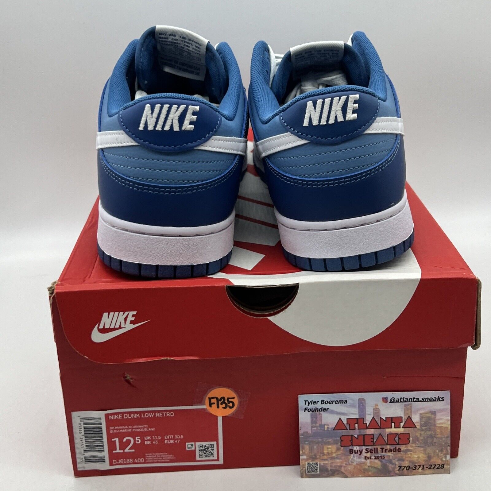Size 12.5 - Nike Dunk Low Dark Marina Blue 2021 Brand New Og All