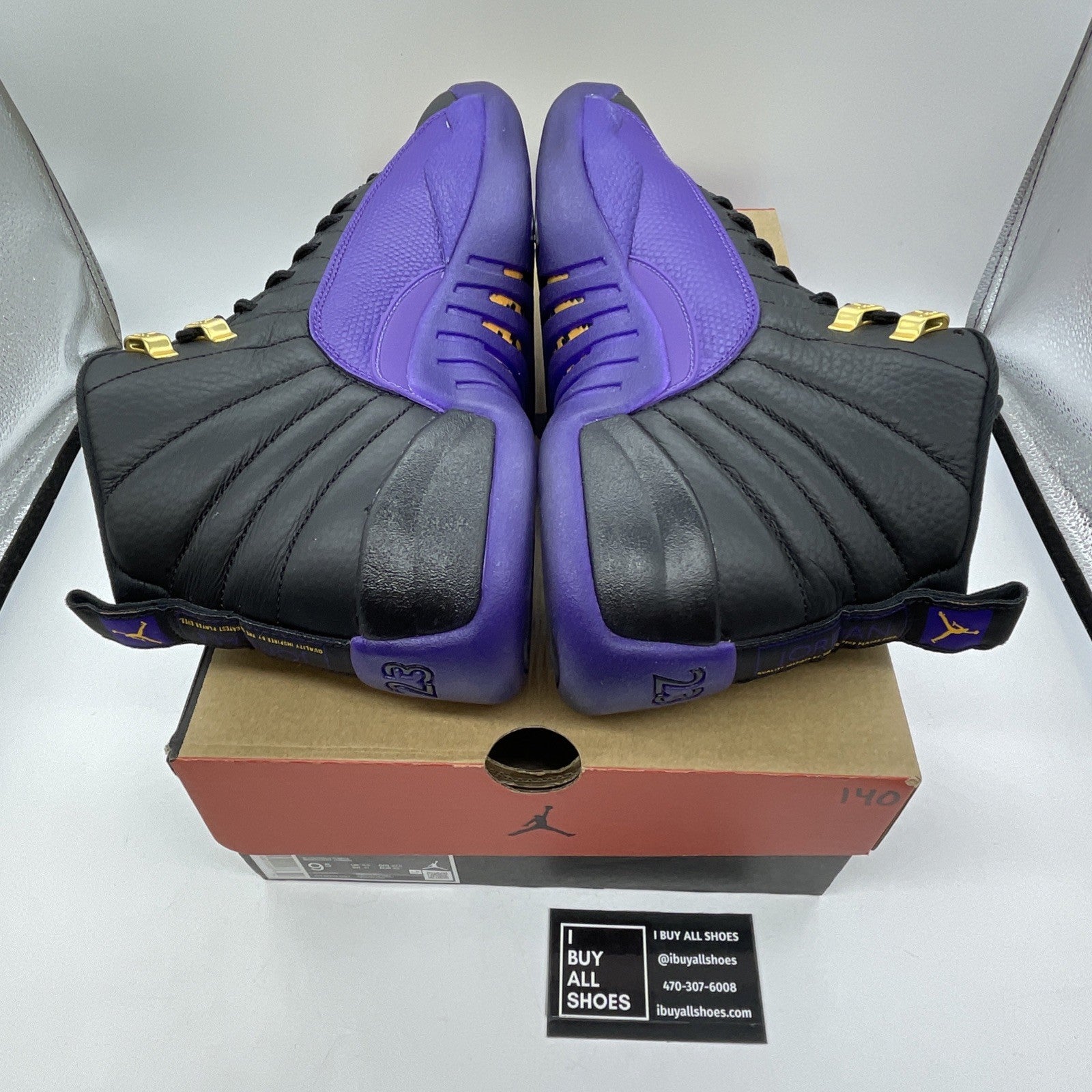 Size 9.5 - Jordan 12 Retro Mid Field Purple Black Leather (CT8013-057)