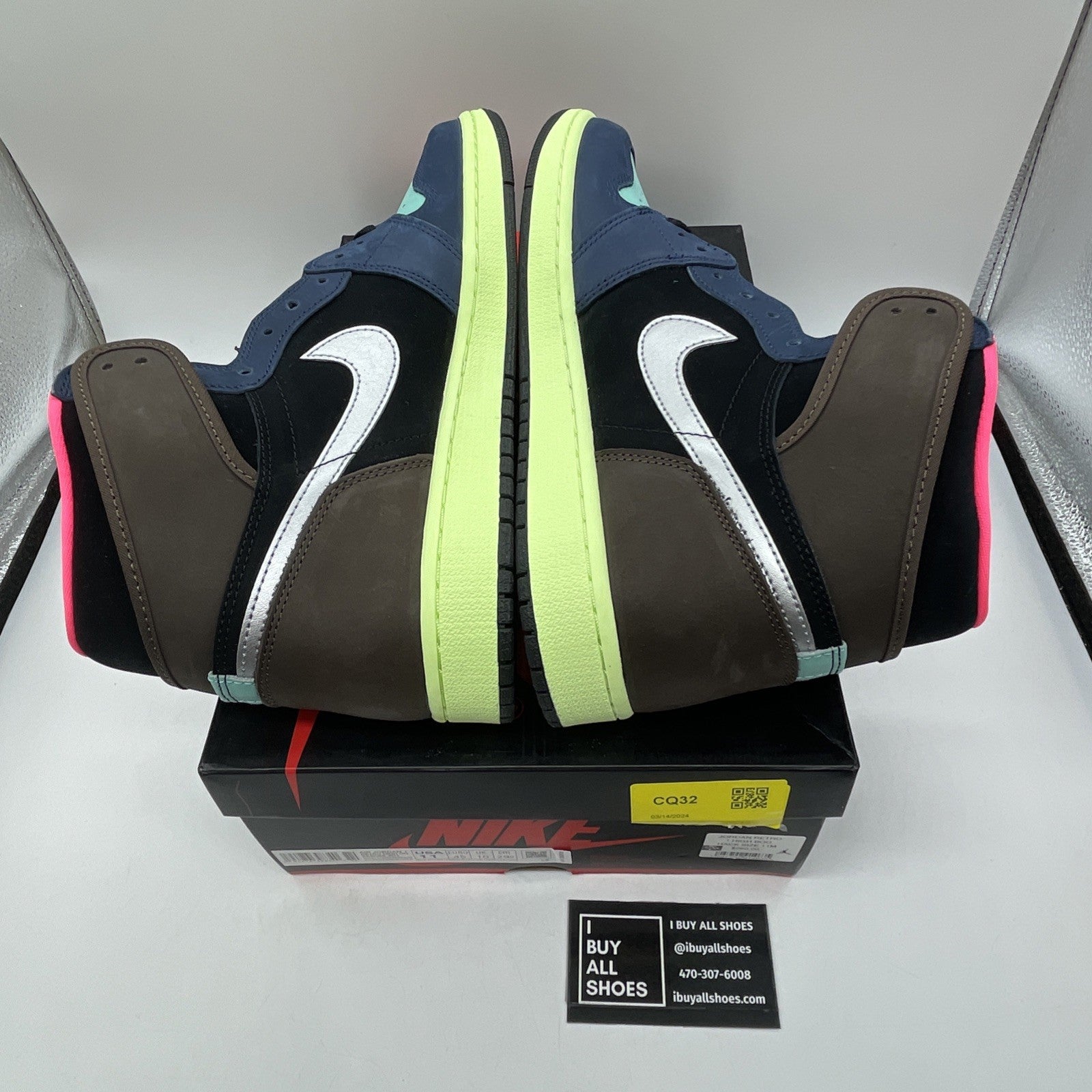 Size 11 - Air Jordan 1 Retro High Tokyo Bio Hack Black Suede (555088-201)