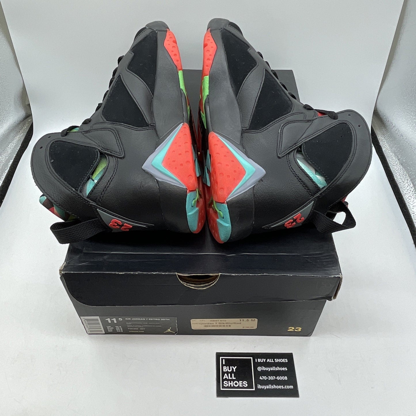 Size 11.5 - Air Jordan 7 Retro 30th Barcelona Nights Suede Leather (705350-007)