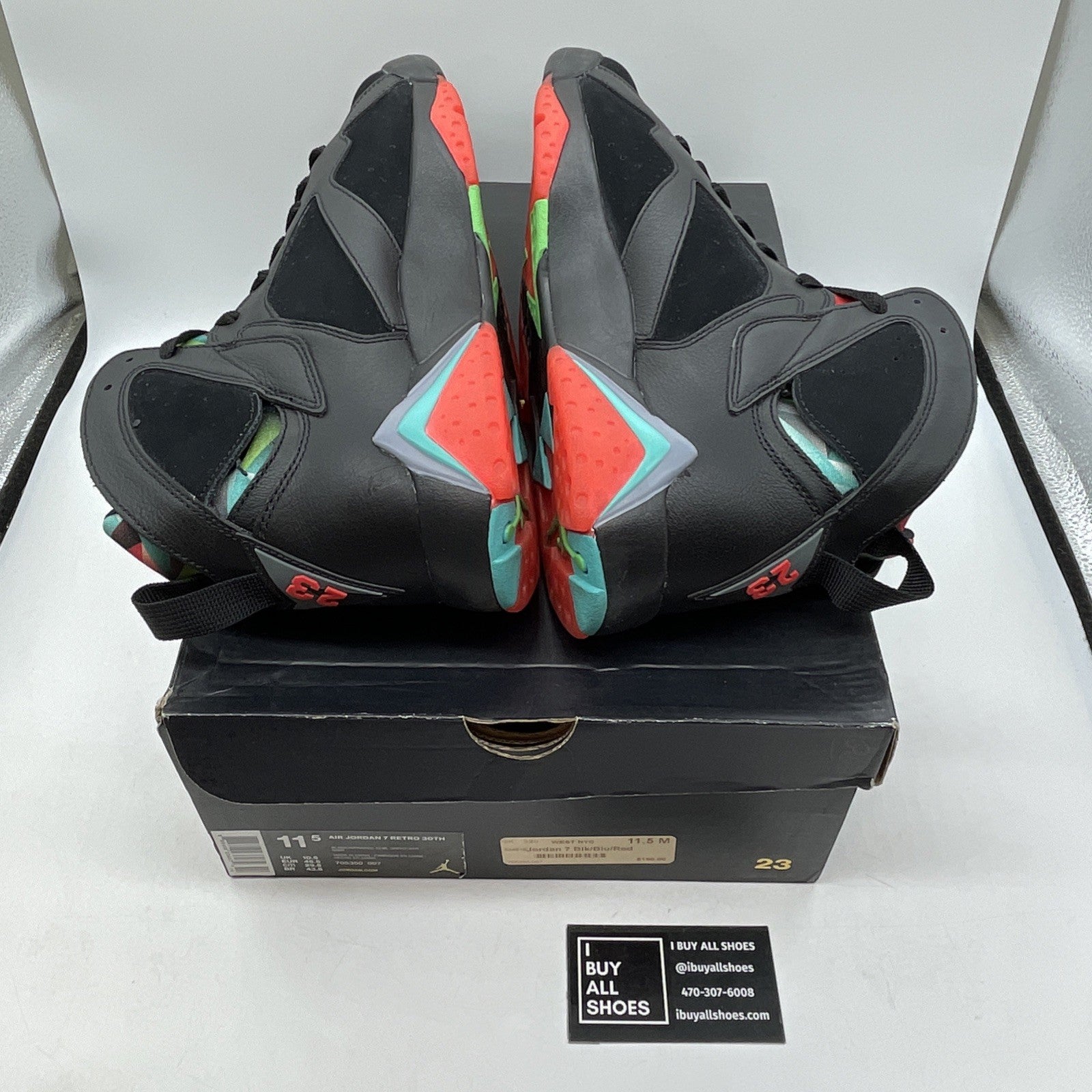 Size 11.5 - Air Jordan 7 Retro 30th Barcelona Nights Suede Leather (705350-007)