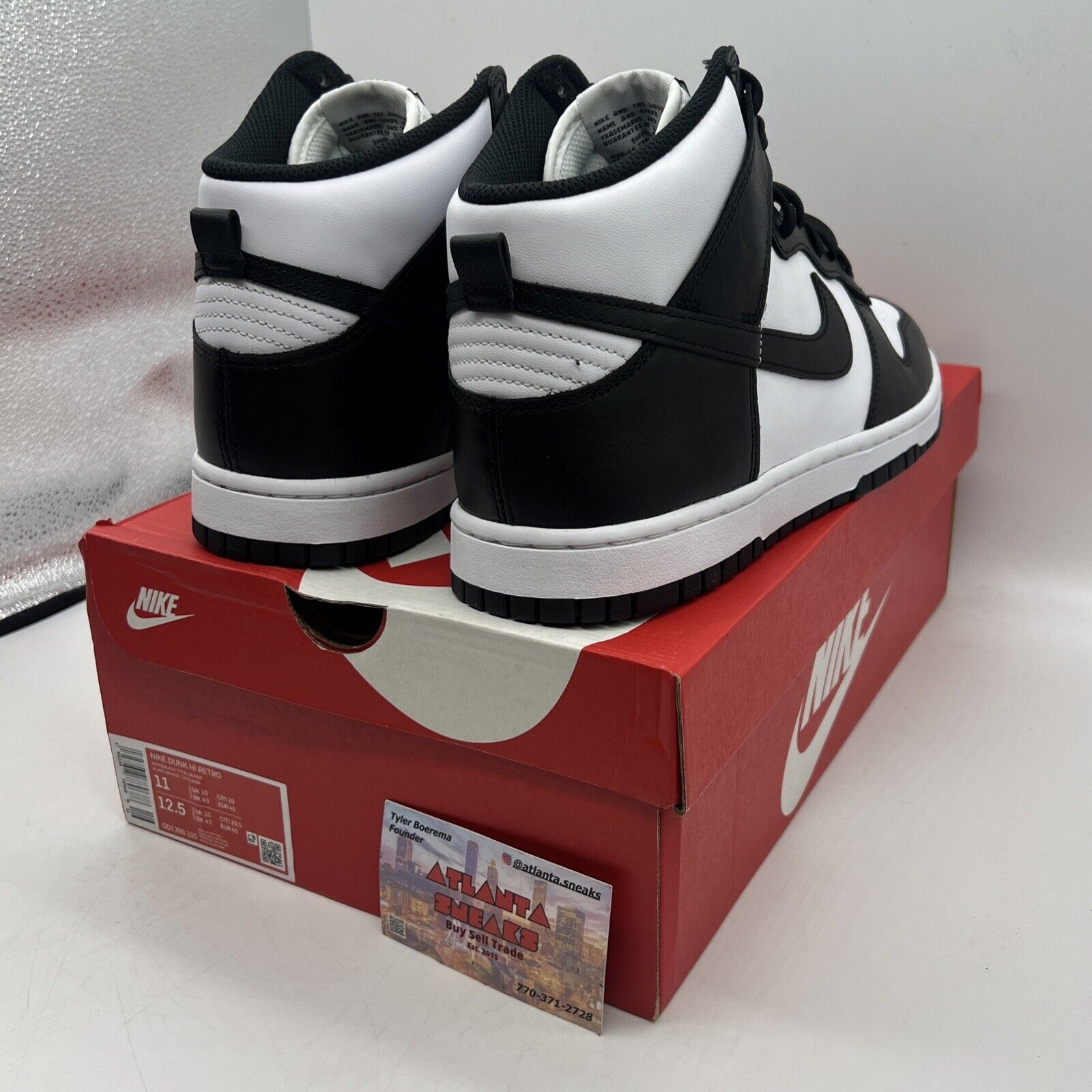 Size 11 - Nike Dunk High Black White Brand New Og All