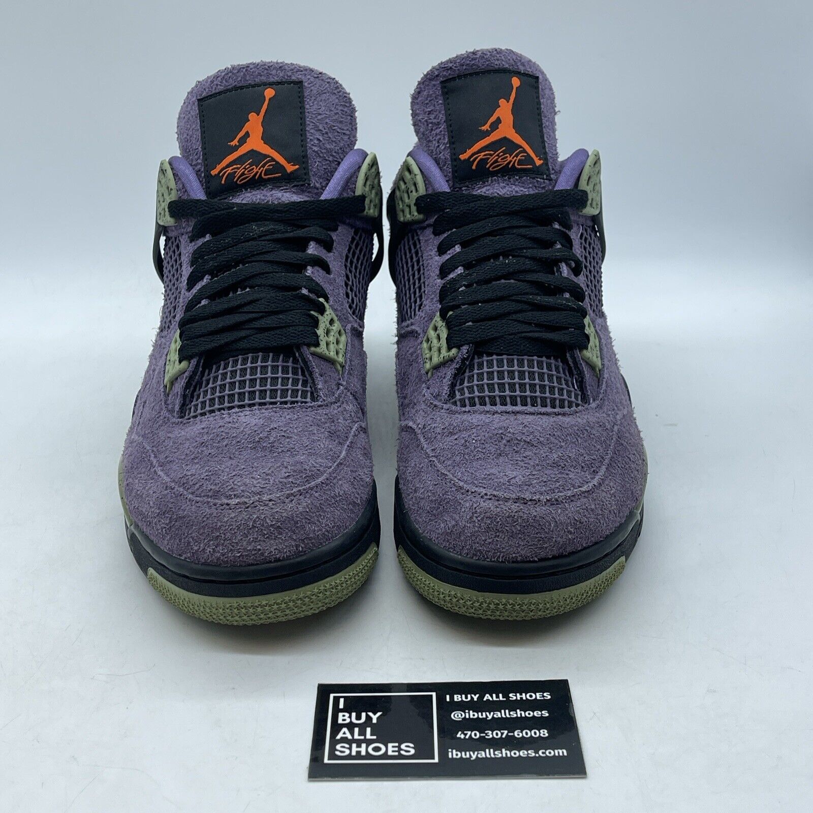 Size 11.5W - Jordan 4 Retro Mid Canyon Purple Black Green Suede (AQ9129-500)