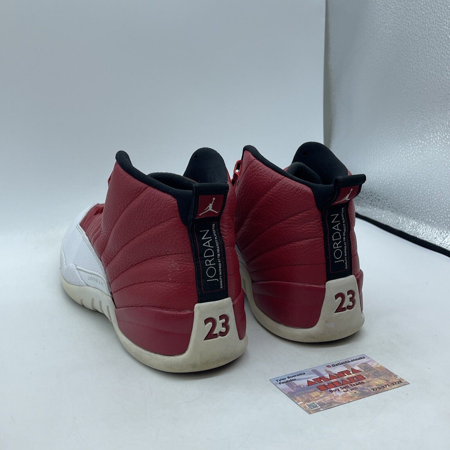 Size 10.5 - Air Jordan 12 Retro Gym Red White Black Leather (130690-600)