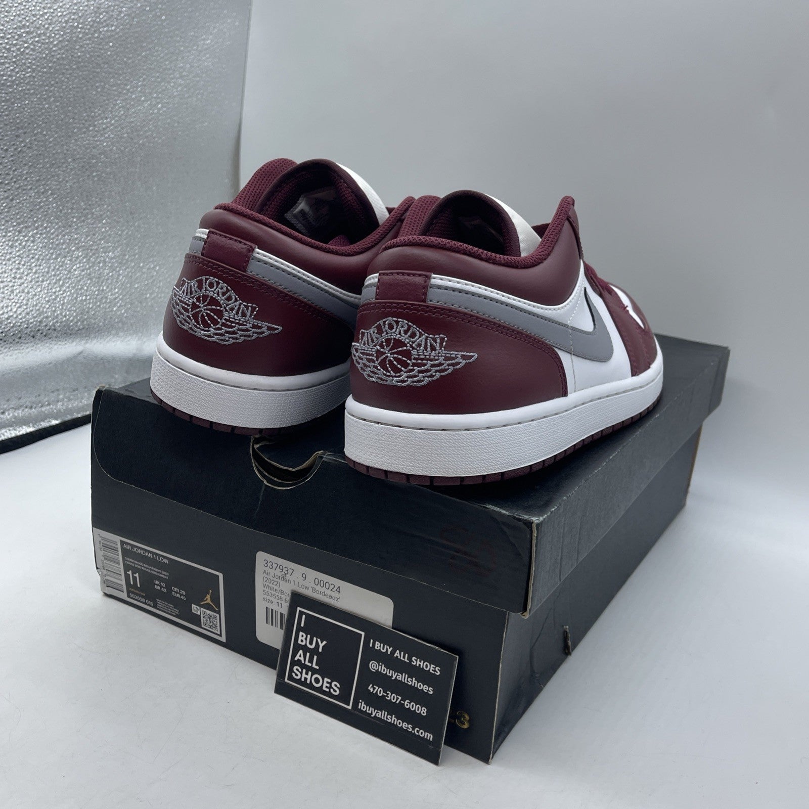 Size 11 - Air Jordan 1 Low Cherrywood Red 2022 (553558-615)