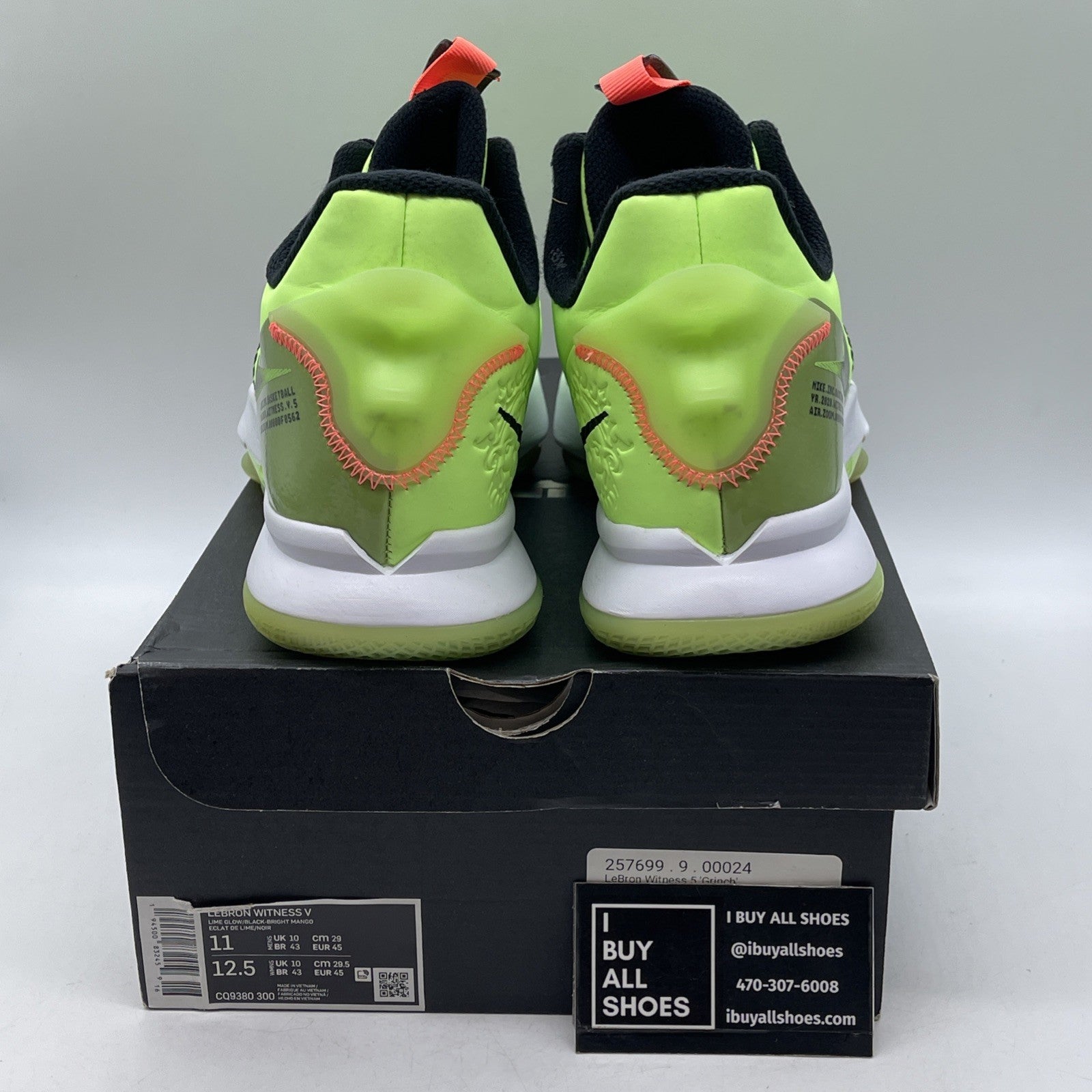 Size 11 - Nike LeBron Witness 5 Grinch (CQ9380-300)