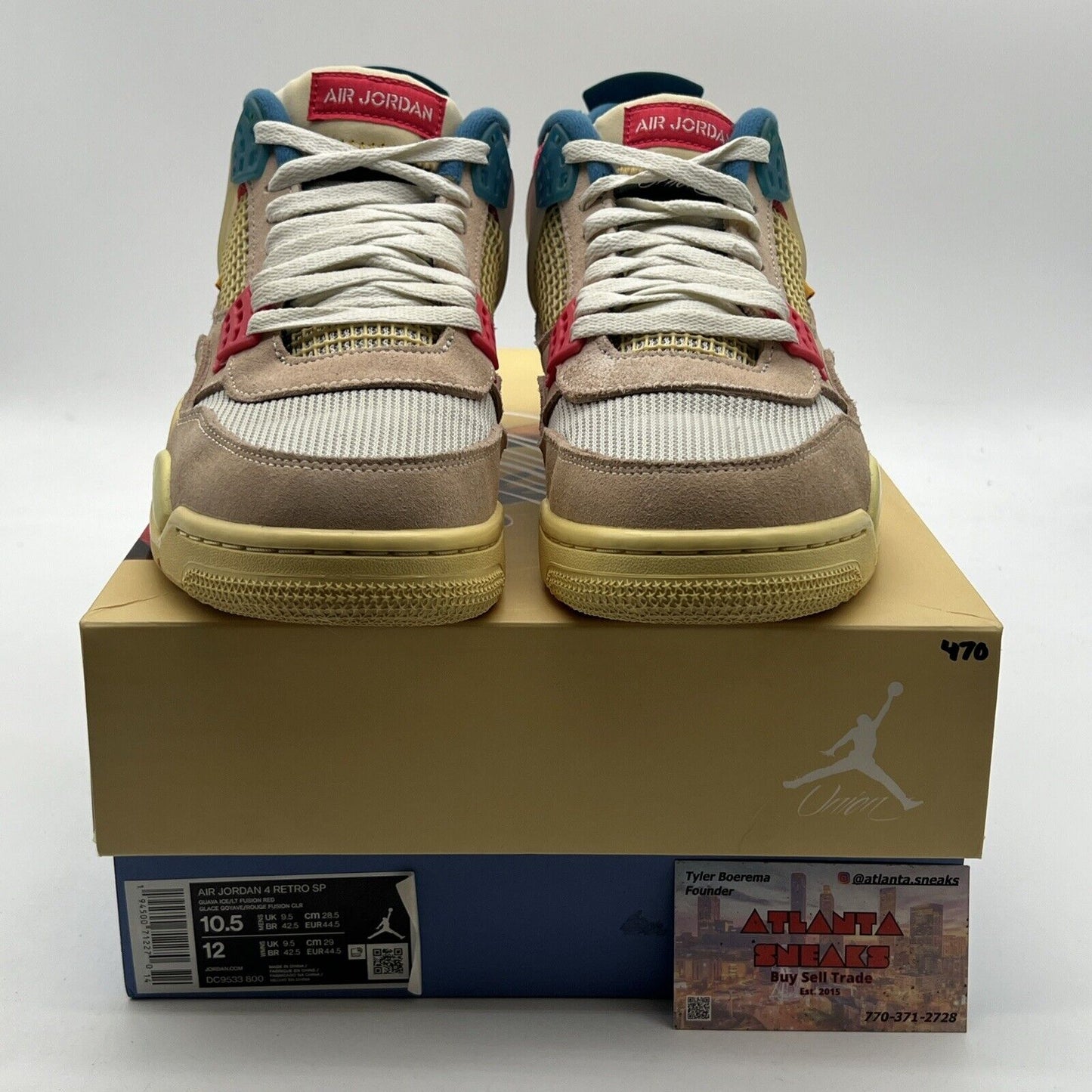 Size 10.5 - Air Jordan 4 Retro x Union LA Mid Guava Ice (DC9533-800)