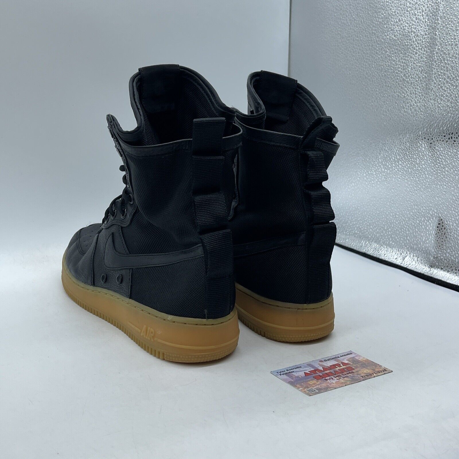 Size 11.5 - Nike SF Air Force 1 Gum Black Brown Leather Suede (859202-009)