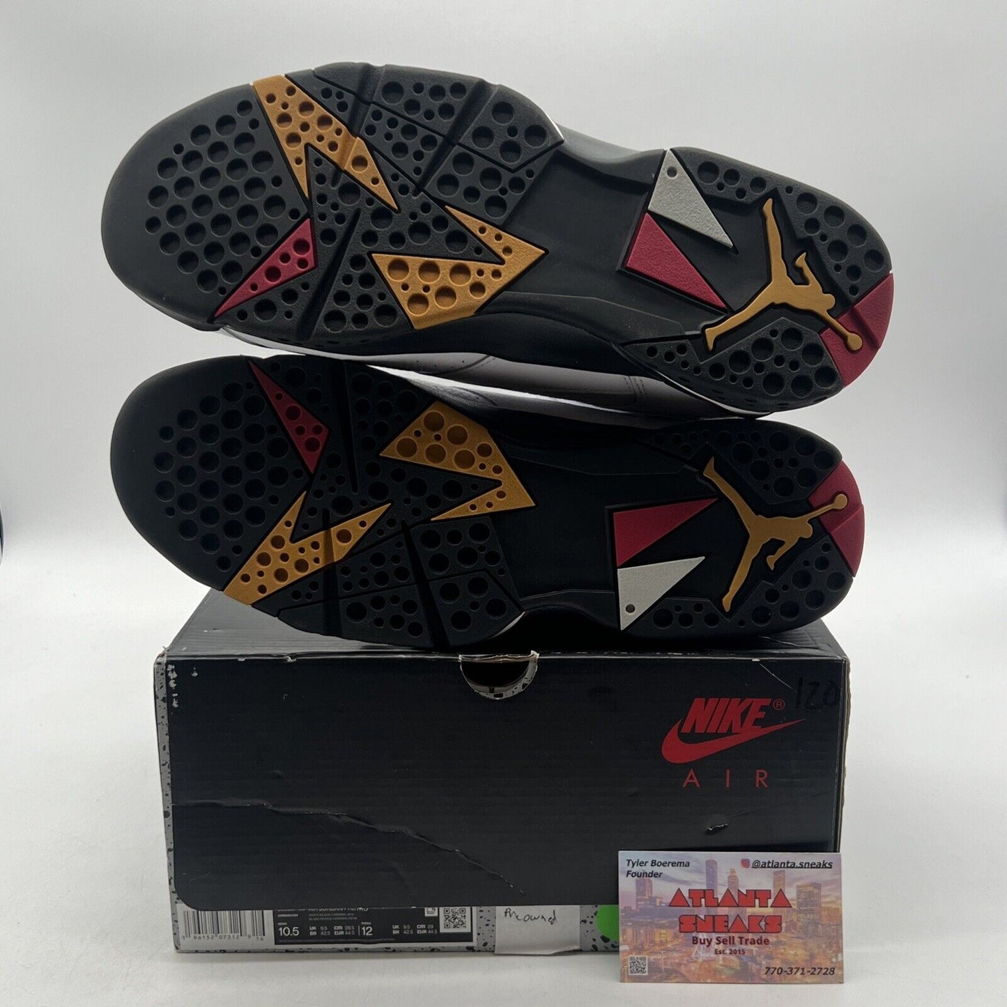 Size 10.5 - Jordan 7 Cardinal 2022 White Red Black Yellow (CU9307-106)