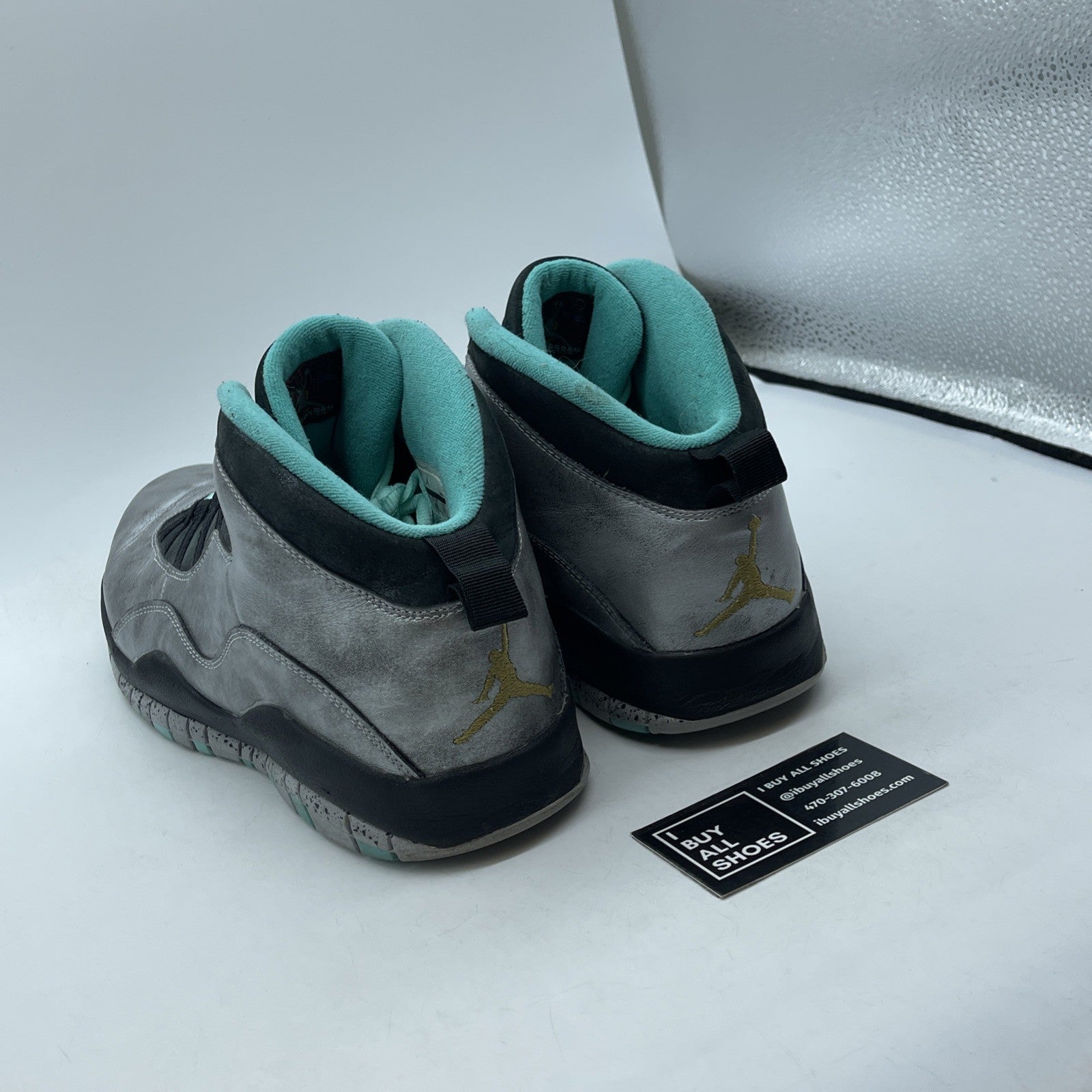 Size 12 - Air Jordan 10 Retro Lady Liberty Grey Black Leather (705178-045)